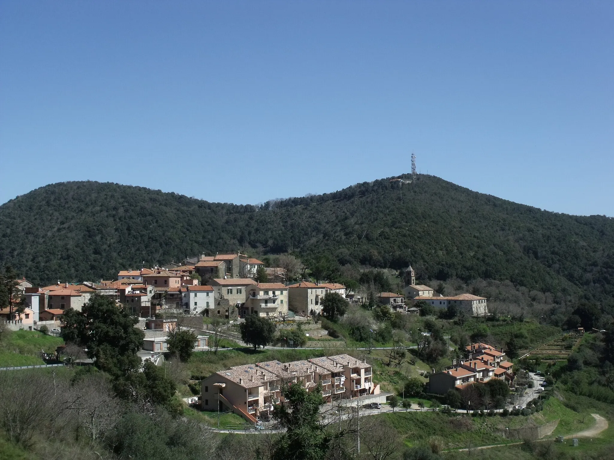 Photo showing: Panorama of Tirli, hamlet of Castiglione della Pescaia, Maremma, Province of Grosseto, Tuscany, Italy