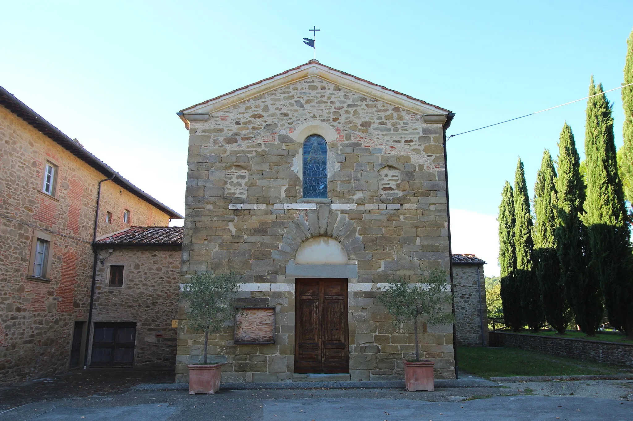 Photo showing: church San Leonardo, San Zeno, hamlet of Arezzo, Province of Arezzo, Tuscany, Italy