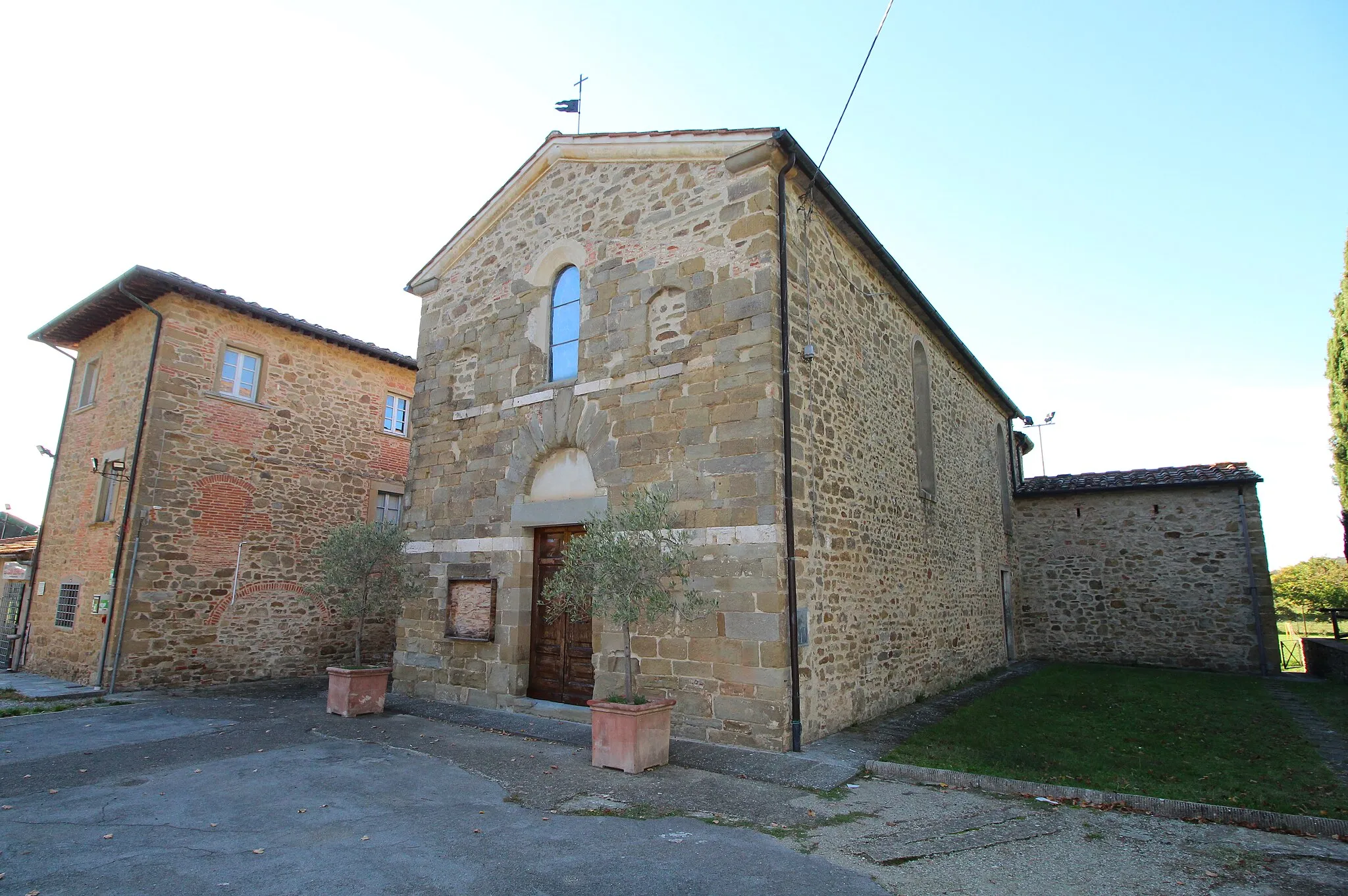 Photo showing: church San Leonardo, San Zeno, hamlet of Arezzo, Province of Arezzo, Tuscany, Italy