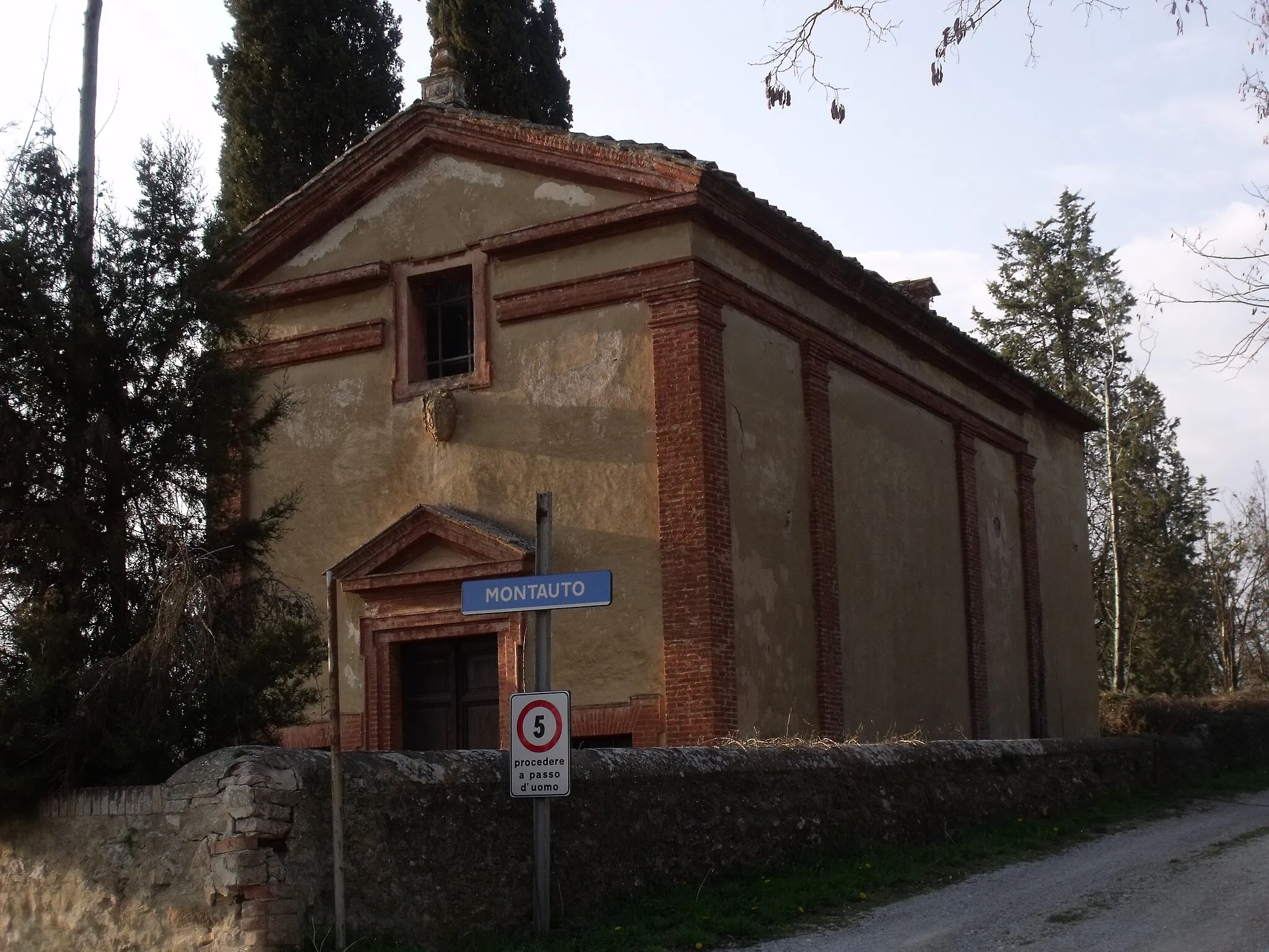 Photo showing: Church Chiesa della Madonna di Montauto in Rapolano Terme (near Rigomagno, Sinalunga), Province of Siena, Tuscany, Italy