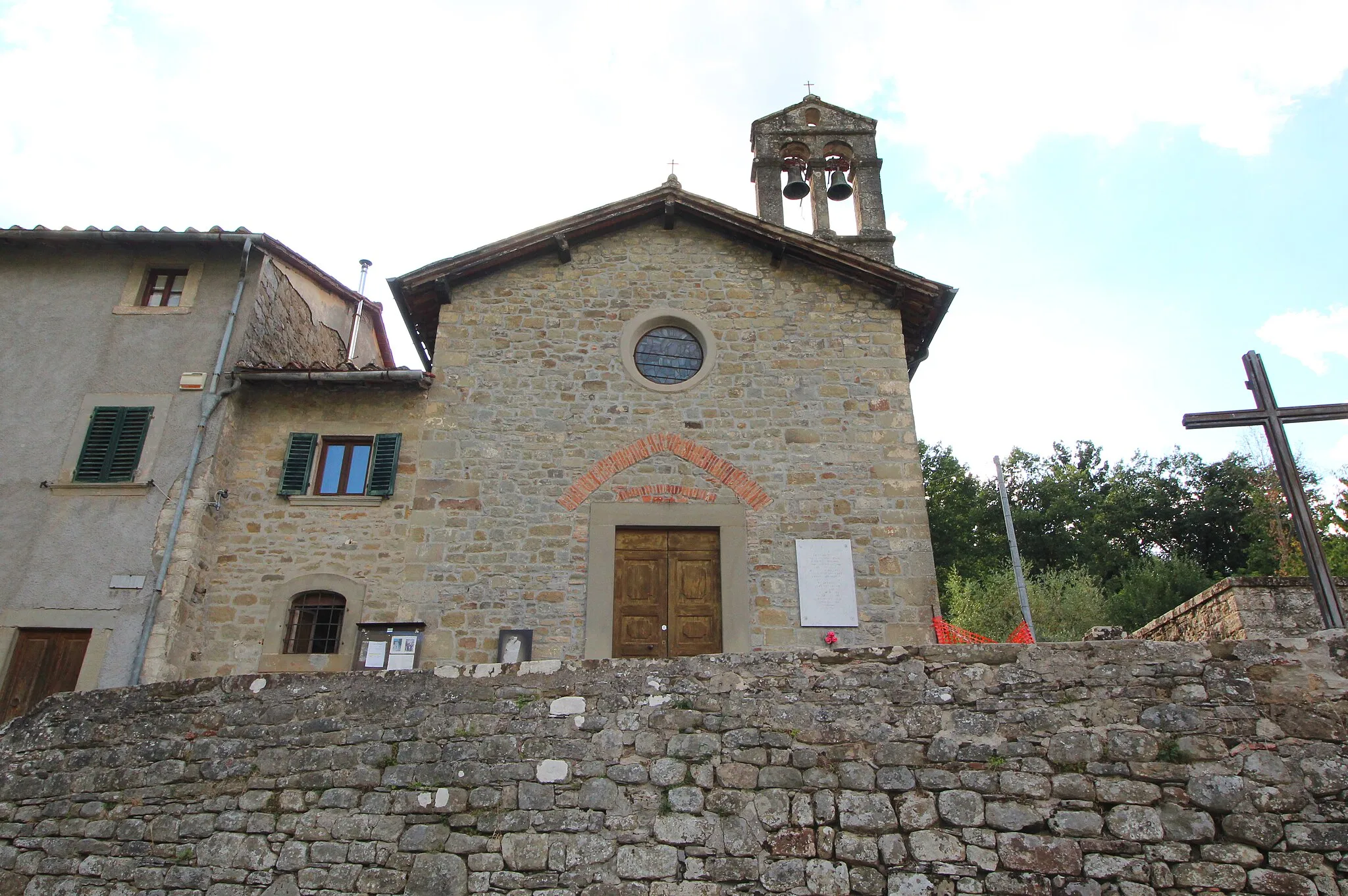 Photo showing: Church Santa Maria a Spalanni, Spalanni, hamlet of Castel San Niccolò, Province of Arezzo, Tuscany, Italy