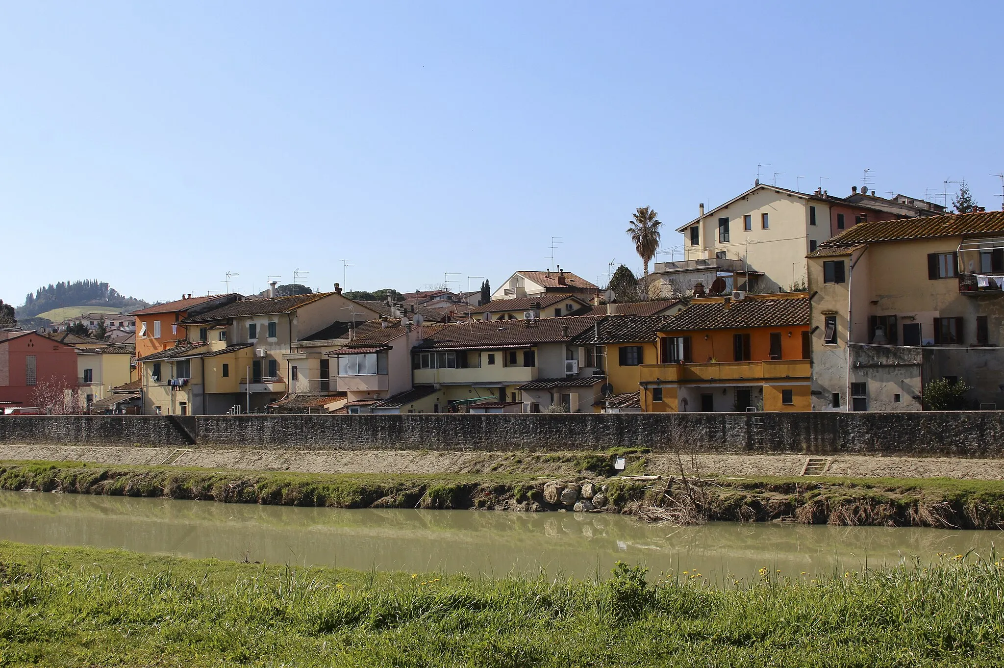 Photo showing: Panorama of Ponte a Elsa, hamlet of San Miniato and Empoli, Tuscany, Italy