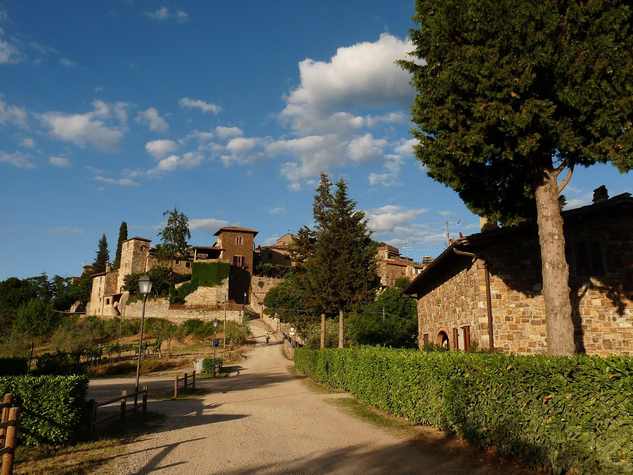 Photo showing: Montefioralle, a hamlet near Greve in Chianti, Tuscany, Italy: view from the west.