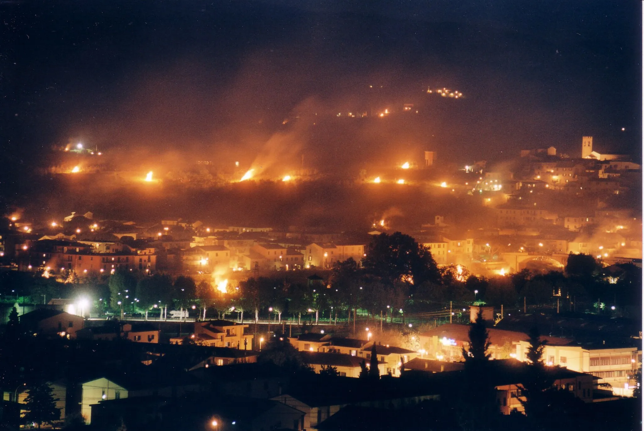 Photo showing: Fuochi di Santa Grania