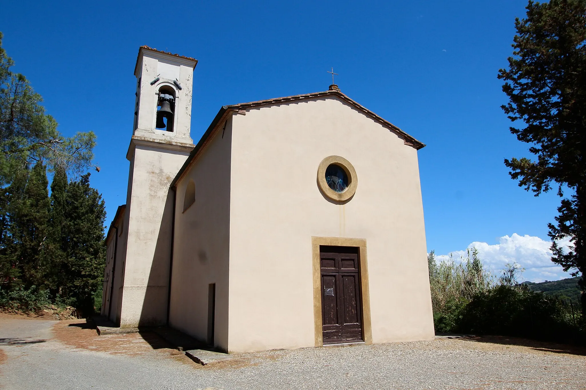 Photo showing: Church San Cipriano, San Cipriano, village in the municipality of Volterra, Province of Pisa, Tuscany, Italy