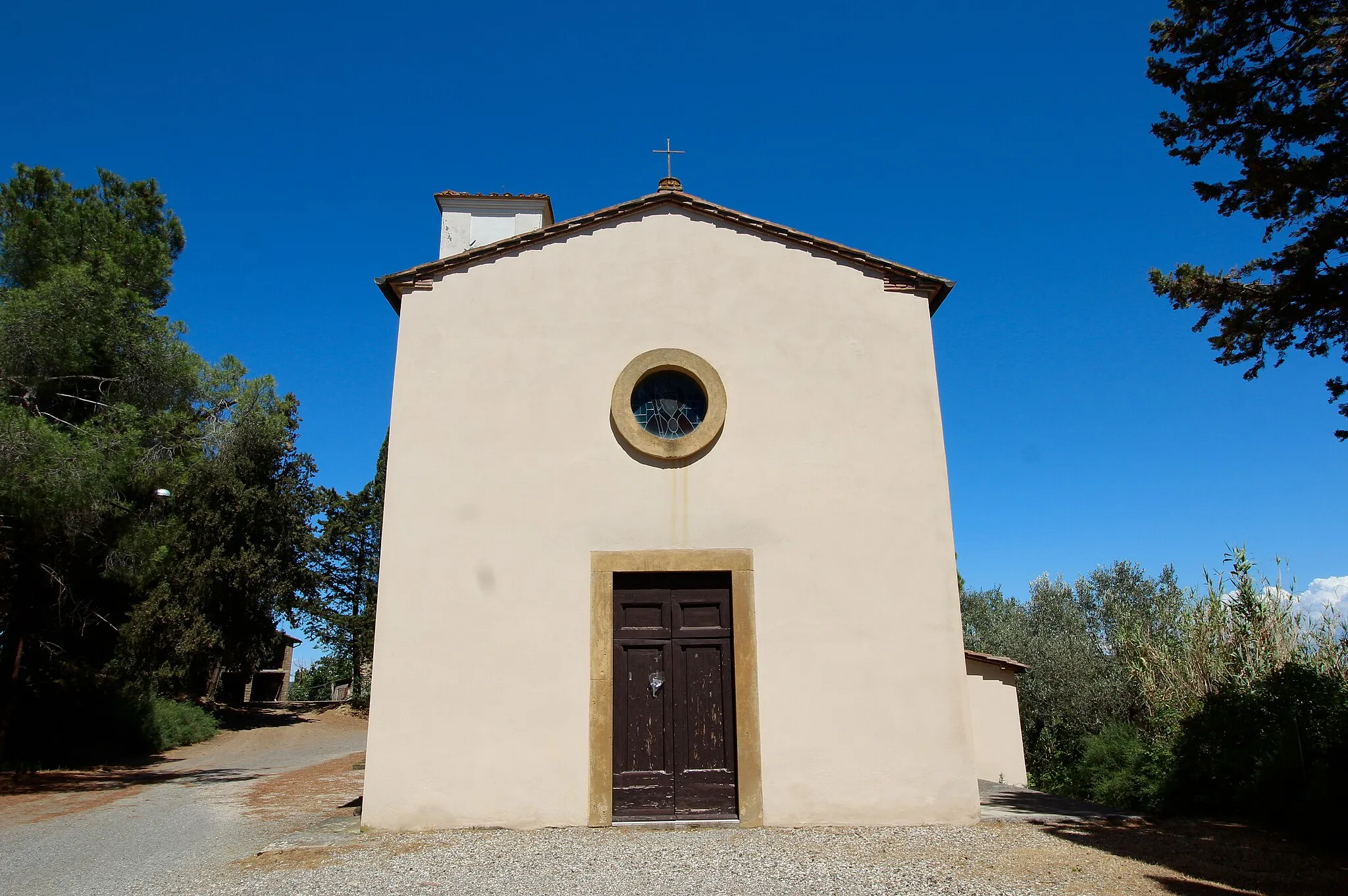 Photo showing: Church San Cipriano, San Cipriano, village in the municipality of Volterra, Province of Pisa, Tuscany, Italy