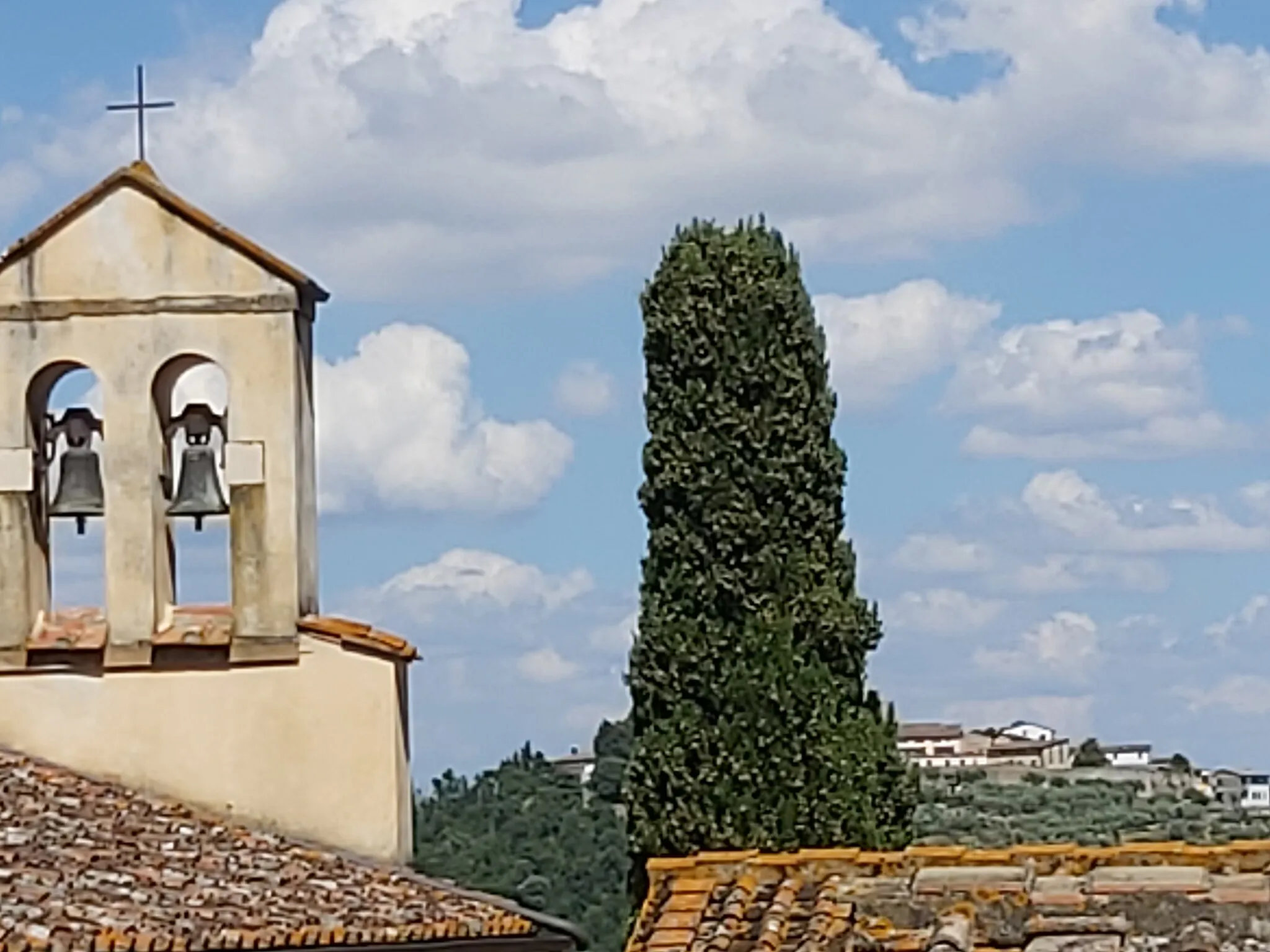 Photo showing: Panorama sull'area naturale protetta di Artimino con scorcio sull'Abbazia di San Martino in Campo