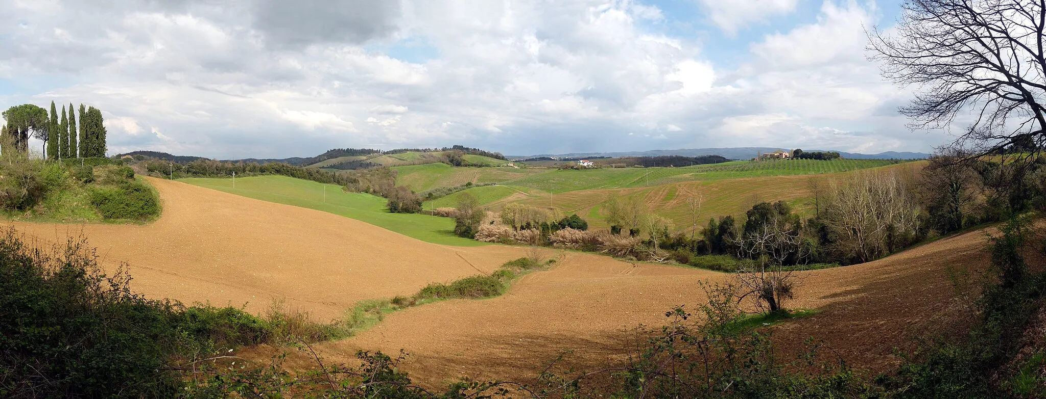 Photo showing: Landscape near Parrana San Martino, Collesalvetti, Province Livorno, Tuscany, Italy