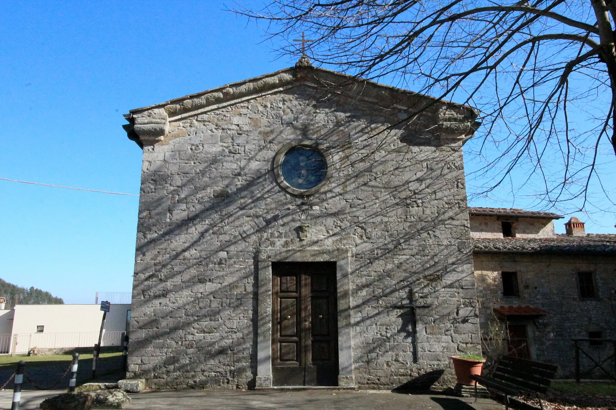 Photo showing: Church of San Pietro a Montemuro, Badia a Montemuro, hamlet of Radda in Chianti, Province of Siena, Tuscany, Italy