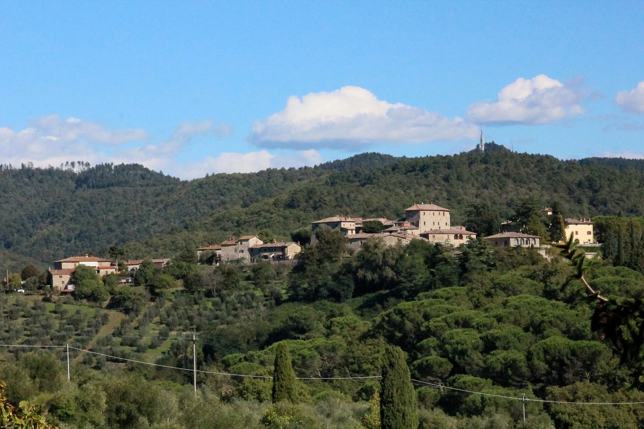 Photo showing: Panorama of Castagnoli, hamlet of Gaiole in Chianti, Province of Siena, Tuscany, Italy