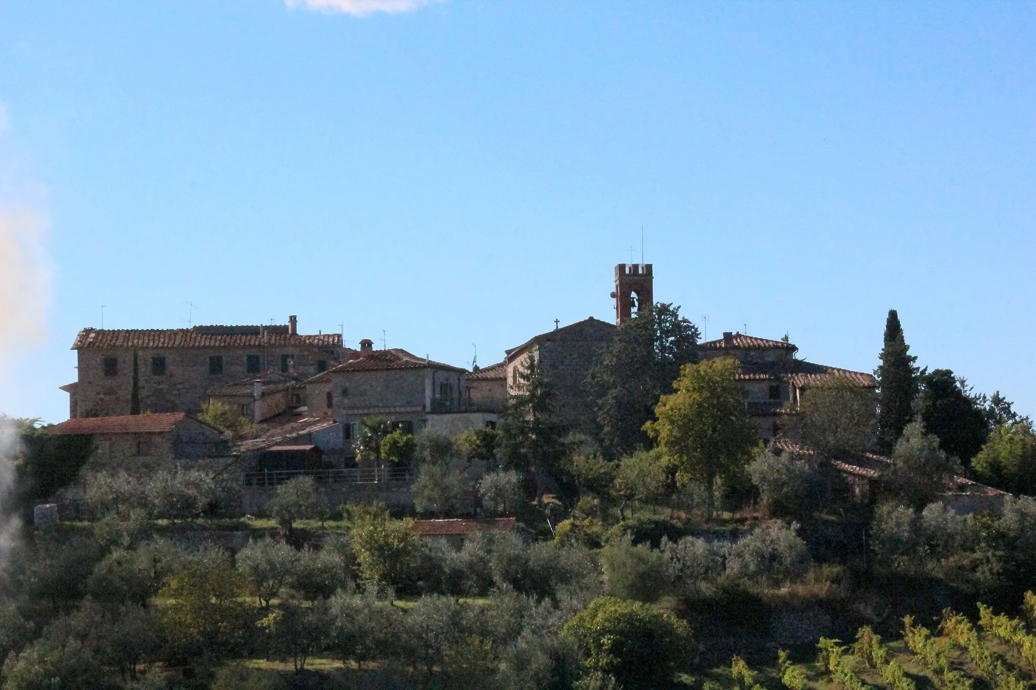 Photo showing: Panorama of Rietine, hamlet of Gaiole in Chianti, Province of Siena, Tuscany, Italy