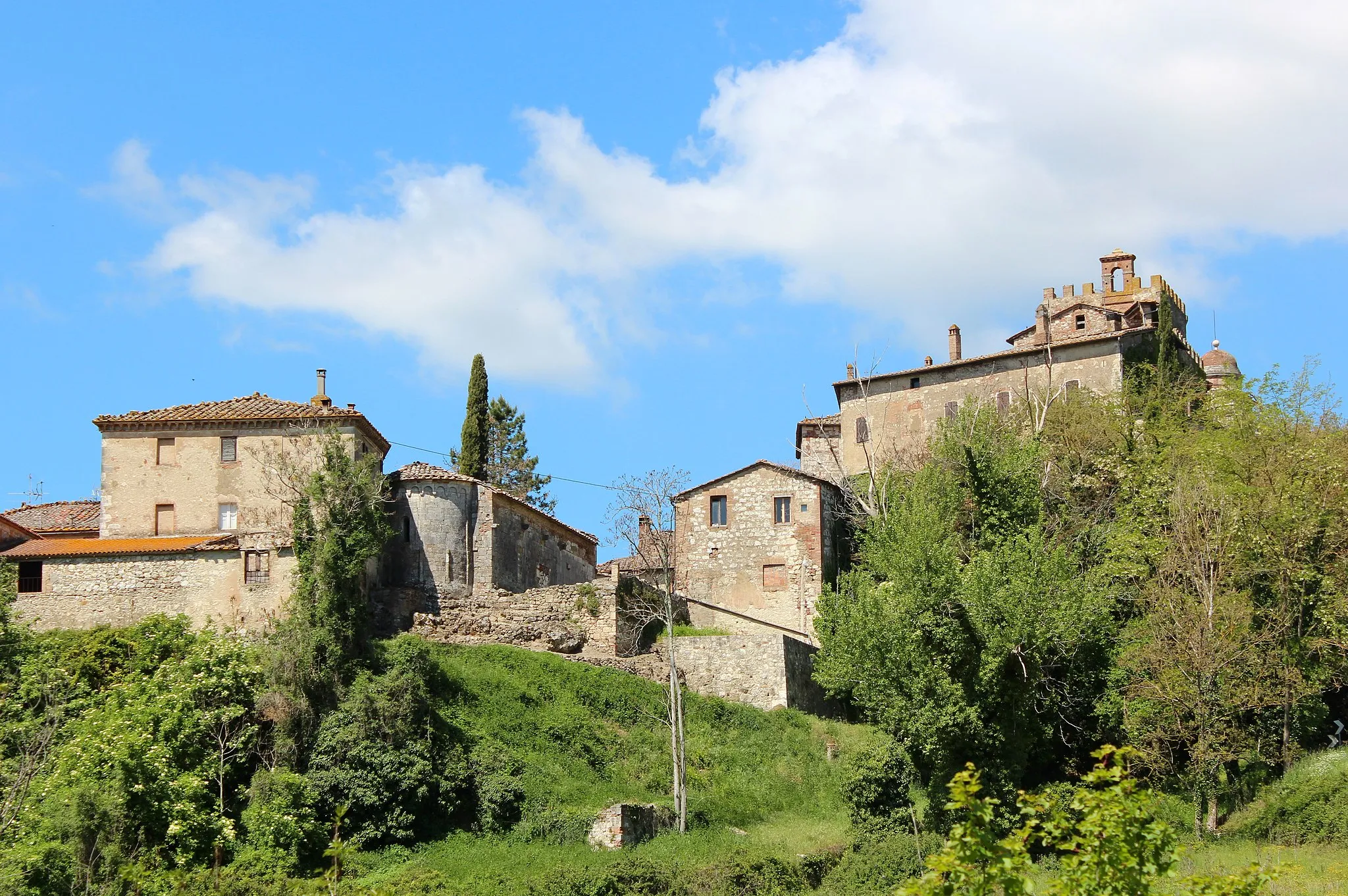 Photo showing: Castle Castello di Fròsini, Fròsini, hamlet of Chiusdino, Province of Siena, Tuscany, Italy