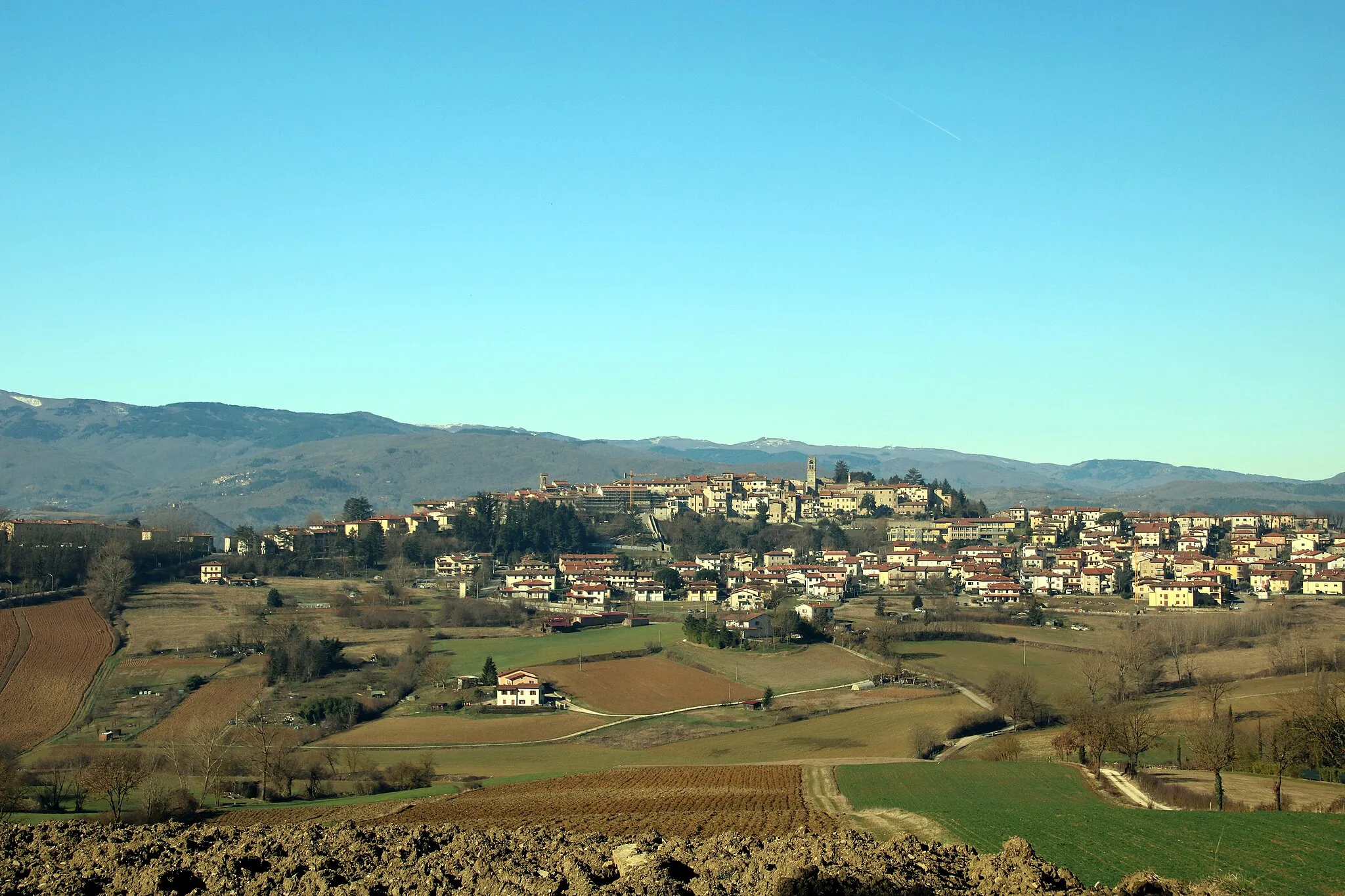 Photo showing: Veduta panoramica di Bibbiena (Ar)