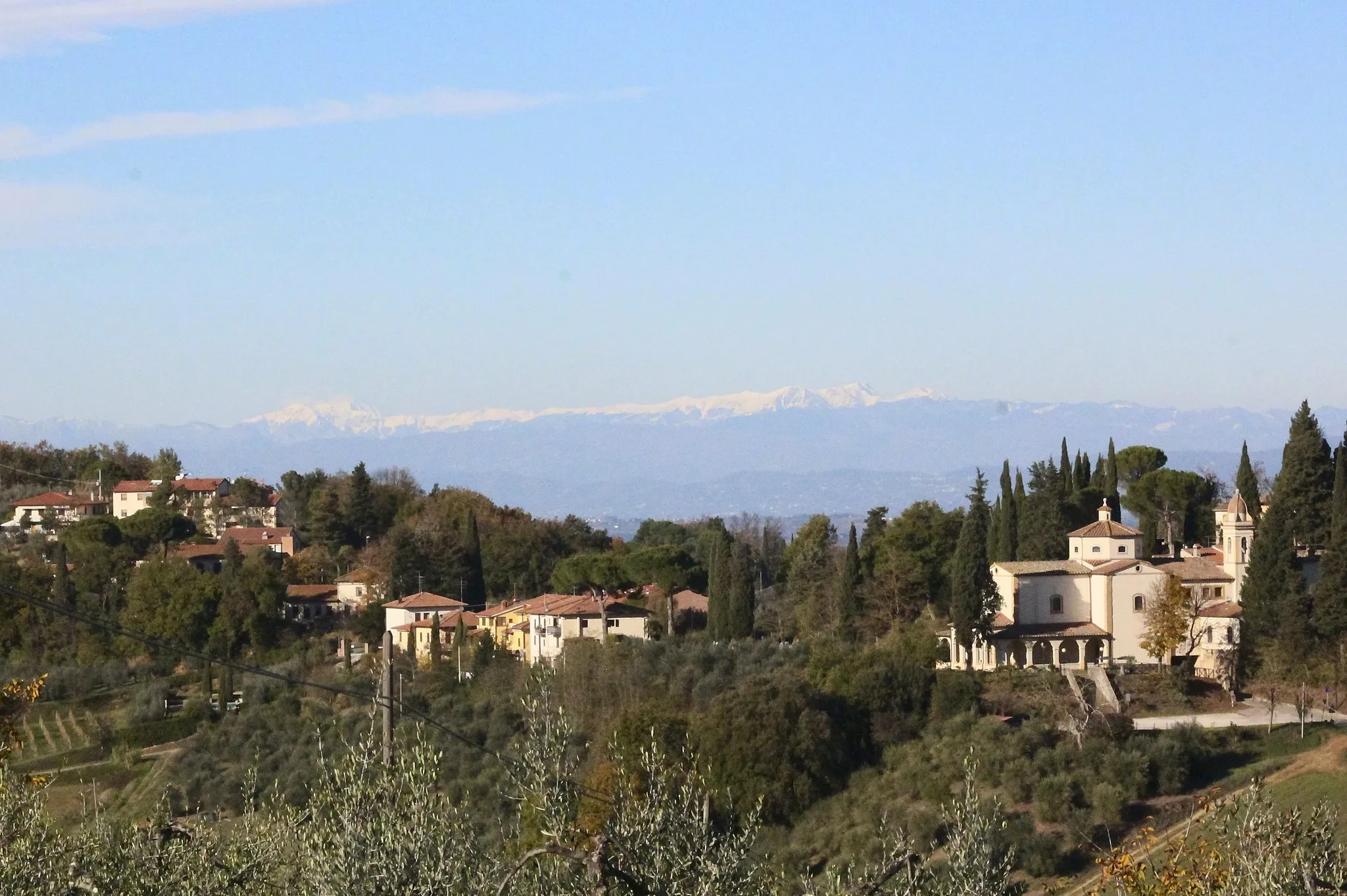 Photo showing: Panorama of Pancole, hamlet of San Gimignano, Province of Siena, Tuscany, Italy