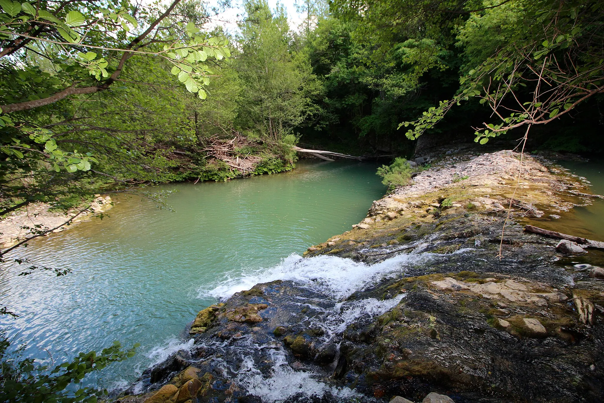 Photo showing: The Farma River southeast of Scalvaia (Monticiano), Tuscany, Italy