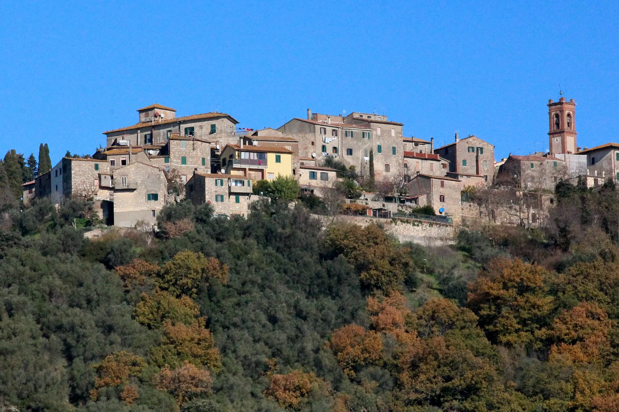 Photo showing: Panorama of Civitella Marittima, hamlet of Civitella Paganico, Province of Grosseto, Tuscany, Italy