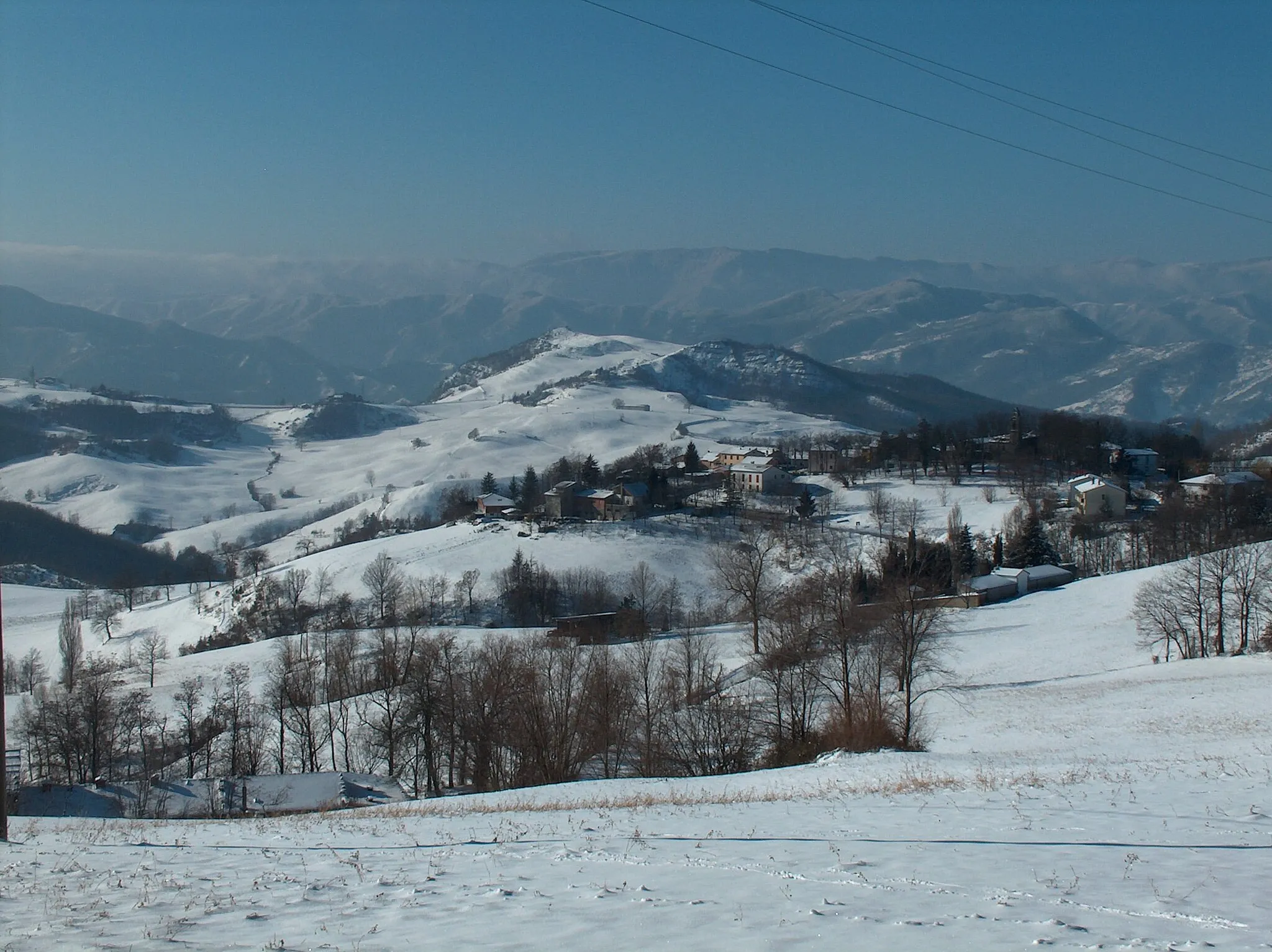 Photo showing: Winter landscape of Spinello di Santa Sofia, Romagna, Italy