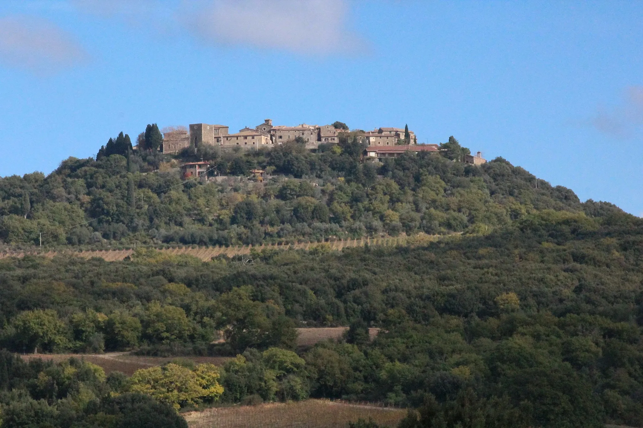 Photo showing: Panorama of Sant’Angelo in Colle, hamlet of Montalcino, Val d’Orcia, Province of Siena, Tuscany