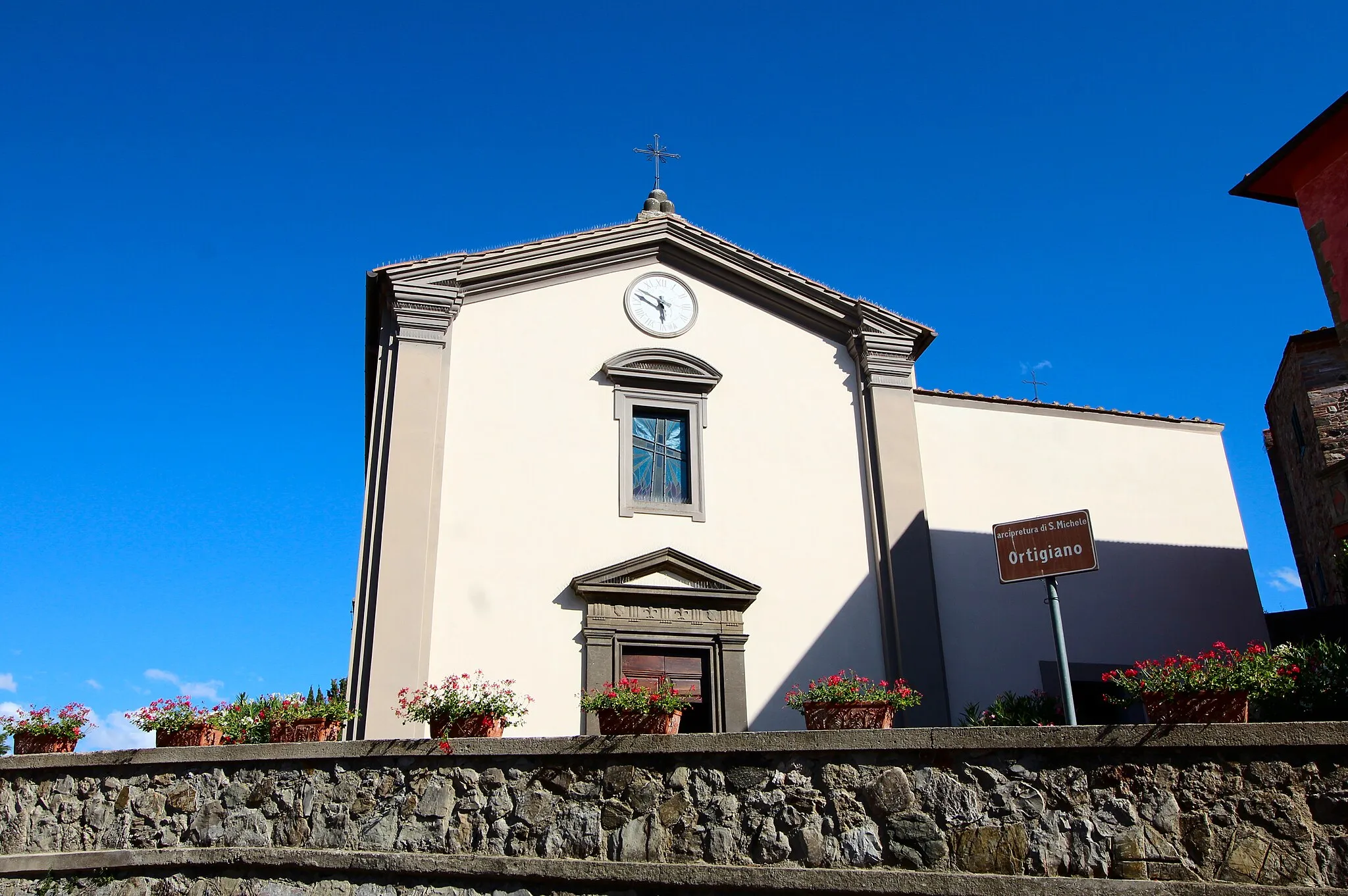 Photo showing: Church San Michele Arcangelo, Orciatico, hamlet of Lajatico, Province of Pisa, Tuscany, Italy