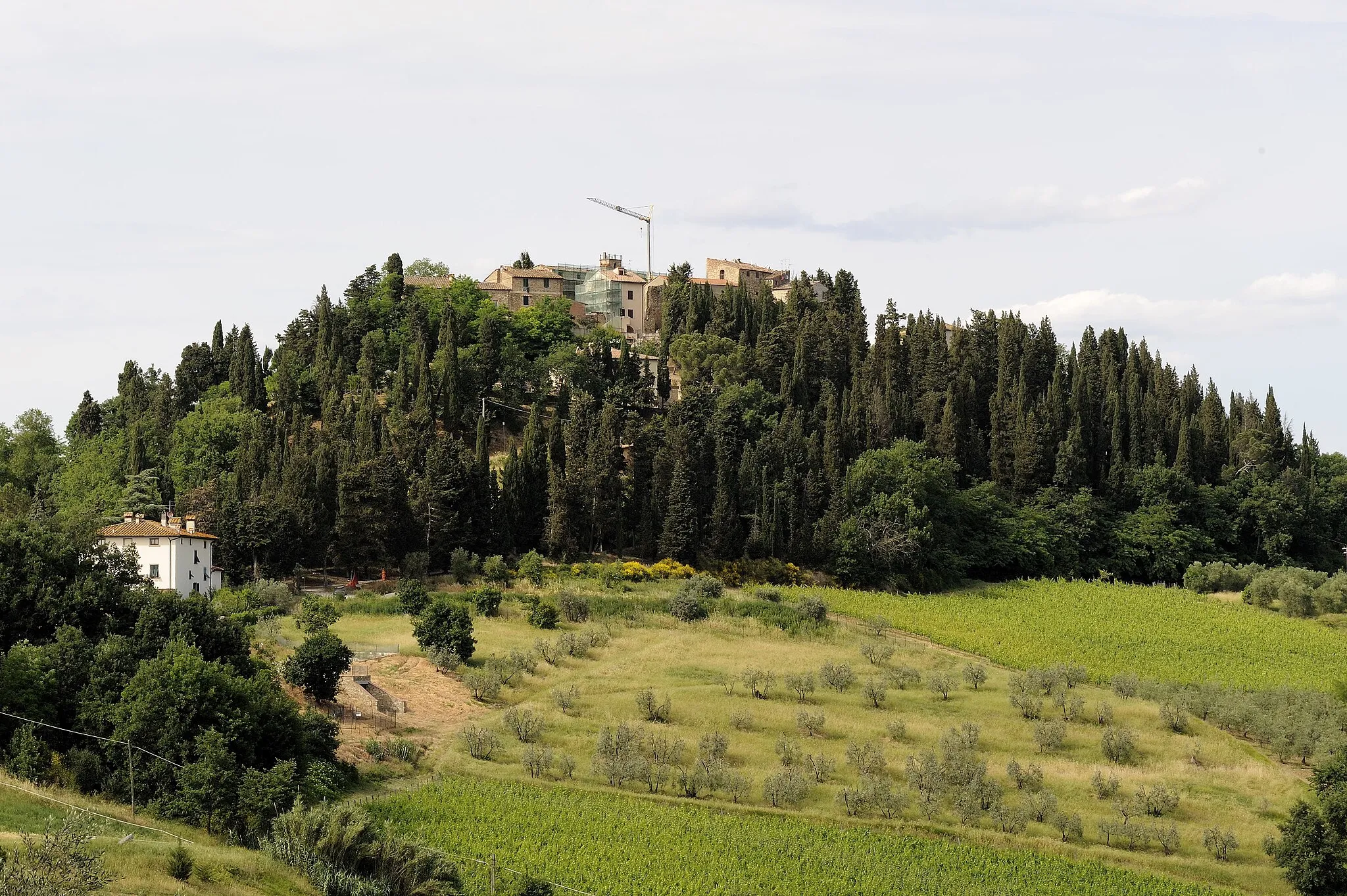 Photo showing: Panorama del castello di Lucardo - Montespertoli - Firenze