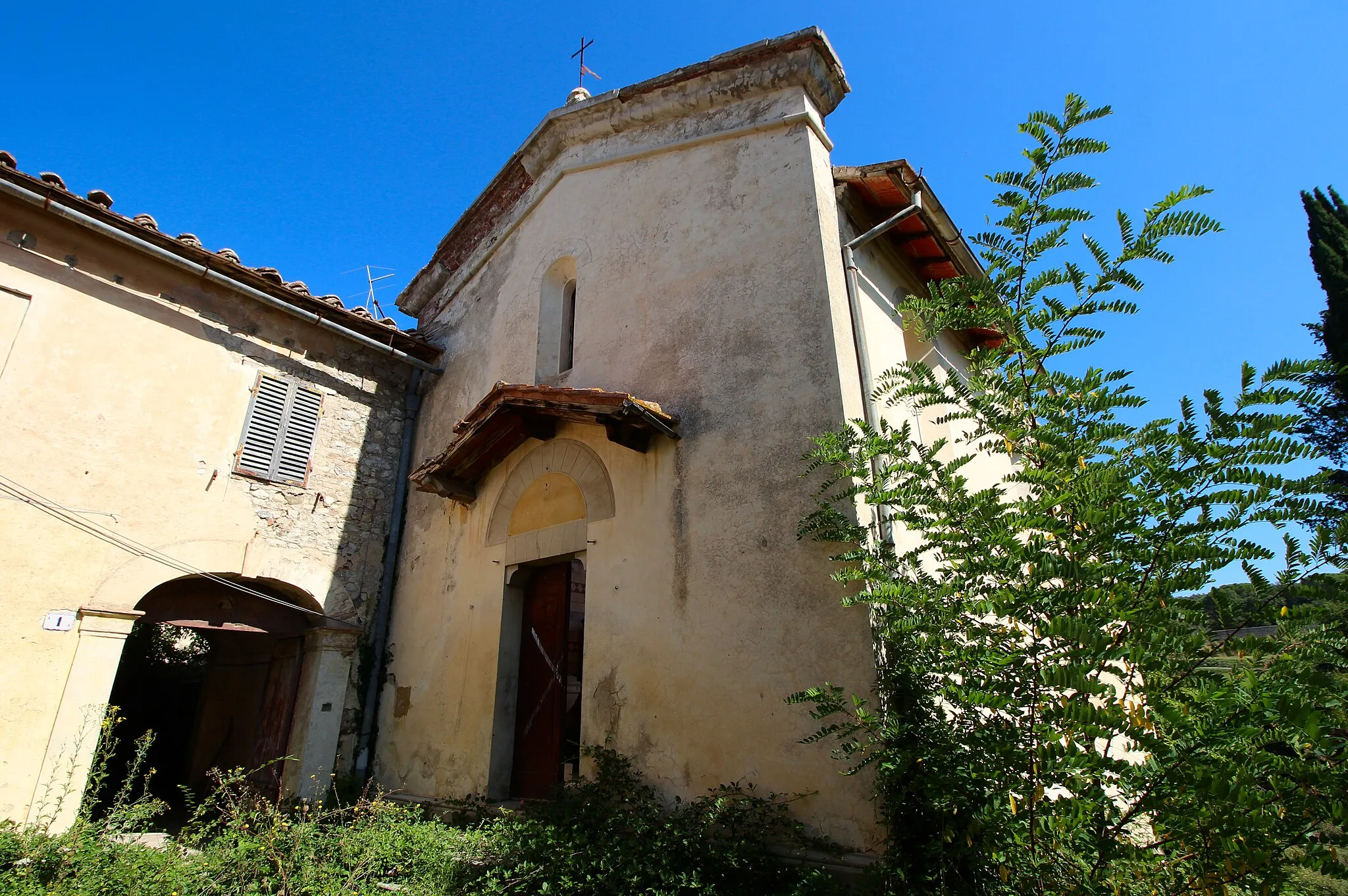 Photo showing: Church San Piero, in Barca, location of San Piero (hamlet of Castelnuovo Berardenga), Province of Siena, Tuscany, Italy