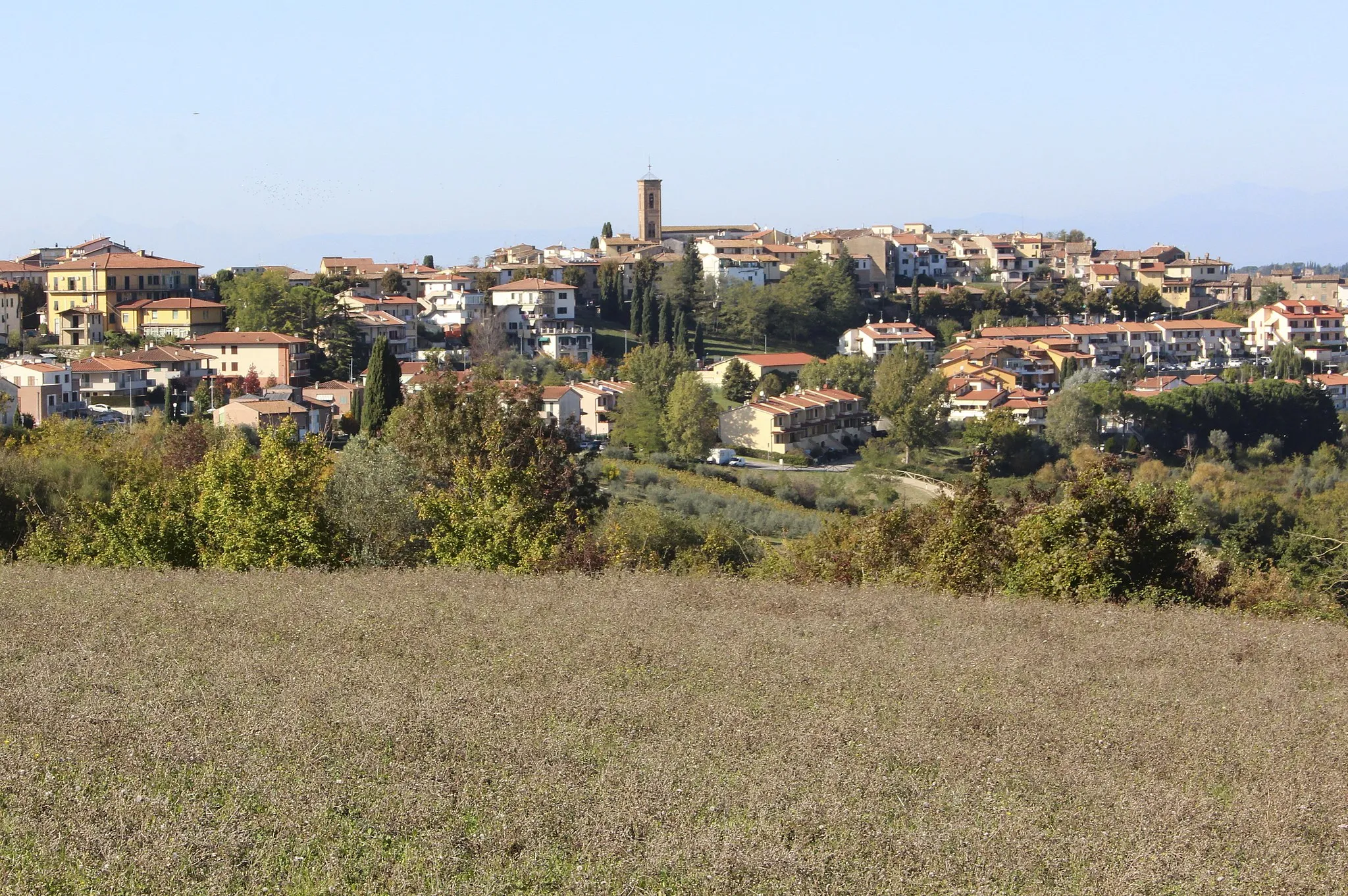 Photo showing: Panorama of Montespertoli, Metropolitan City of Florence, Tuscany, Italy
