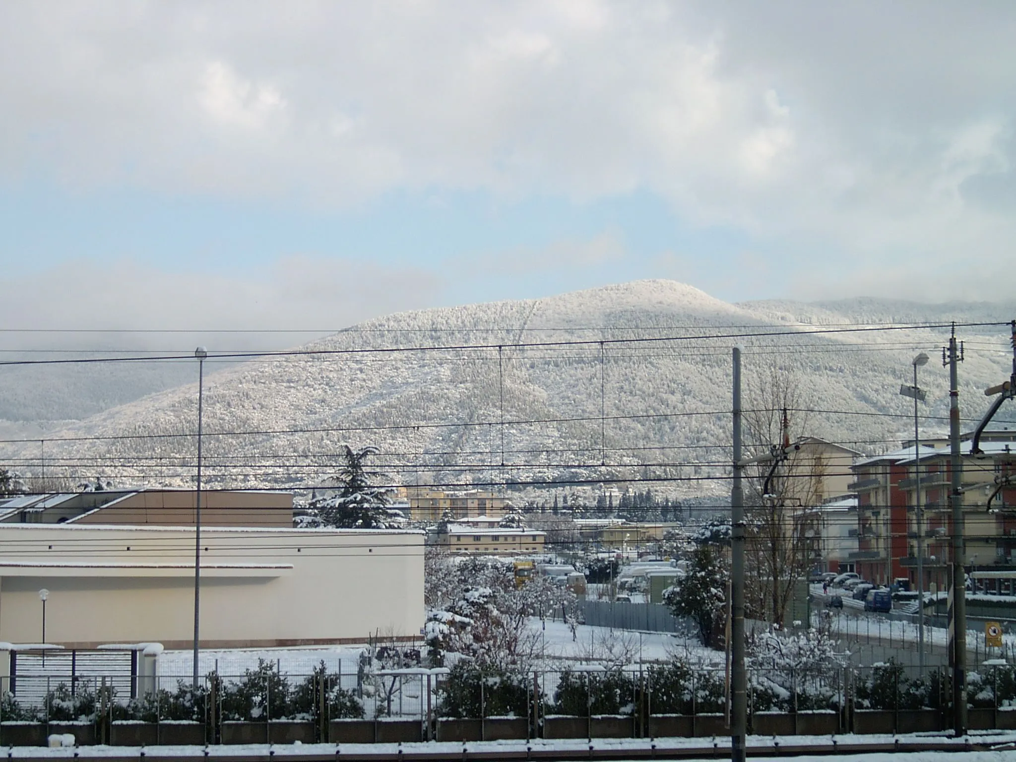 Photo showing: Monte Acuto (near Florence) under the snow