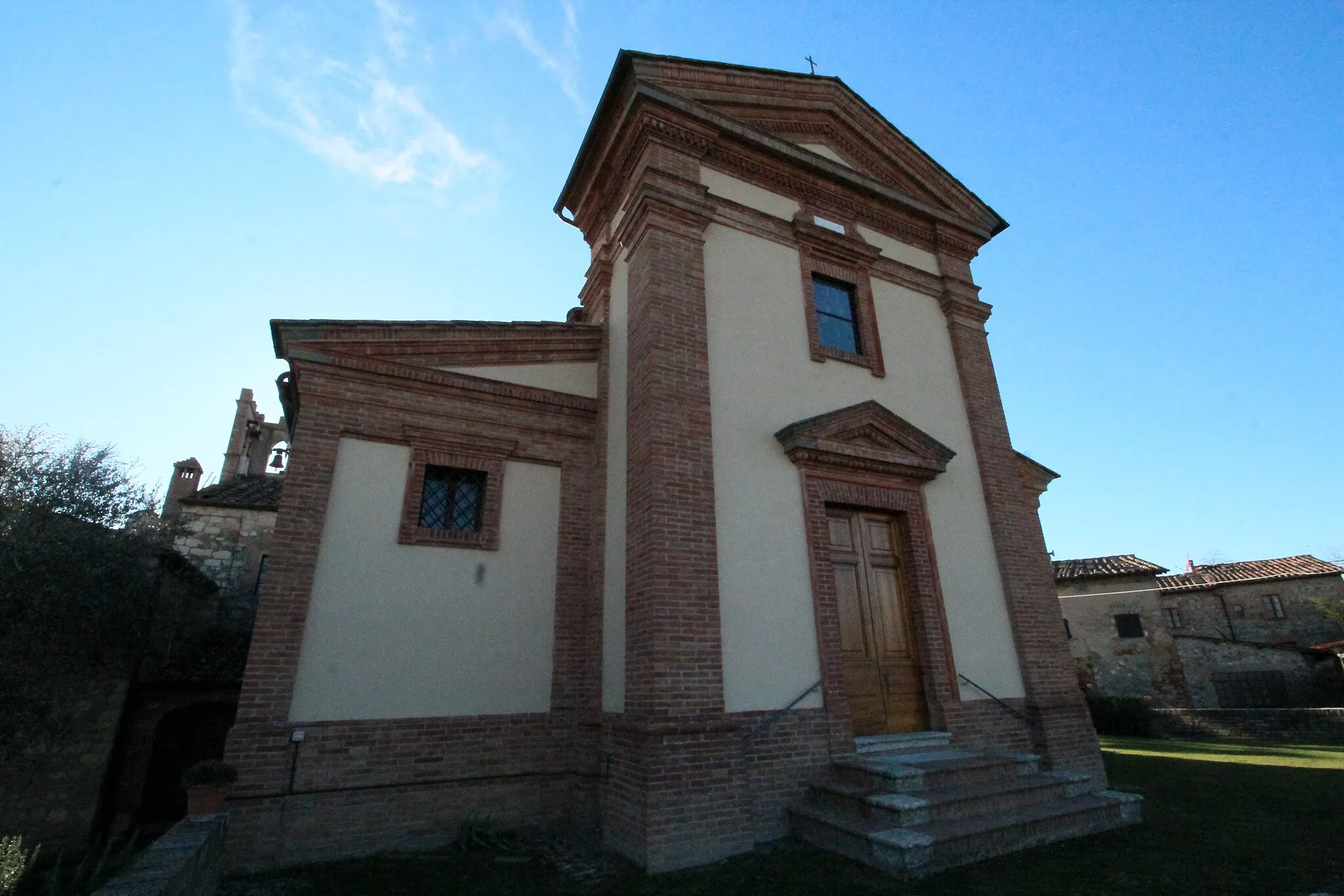 Photo showing: Church San Giovanni Evangelista, San Giovanni a Cerreto, hamlet of Castelnuovo Berardenga, Province of Siena, Tuscany, Italy