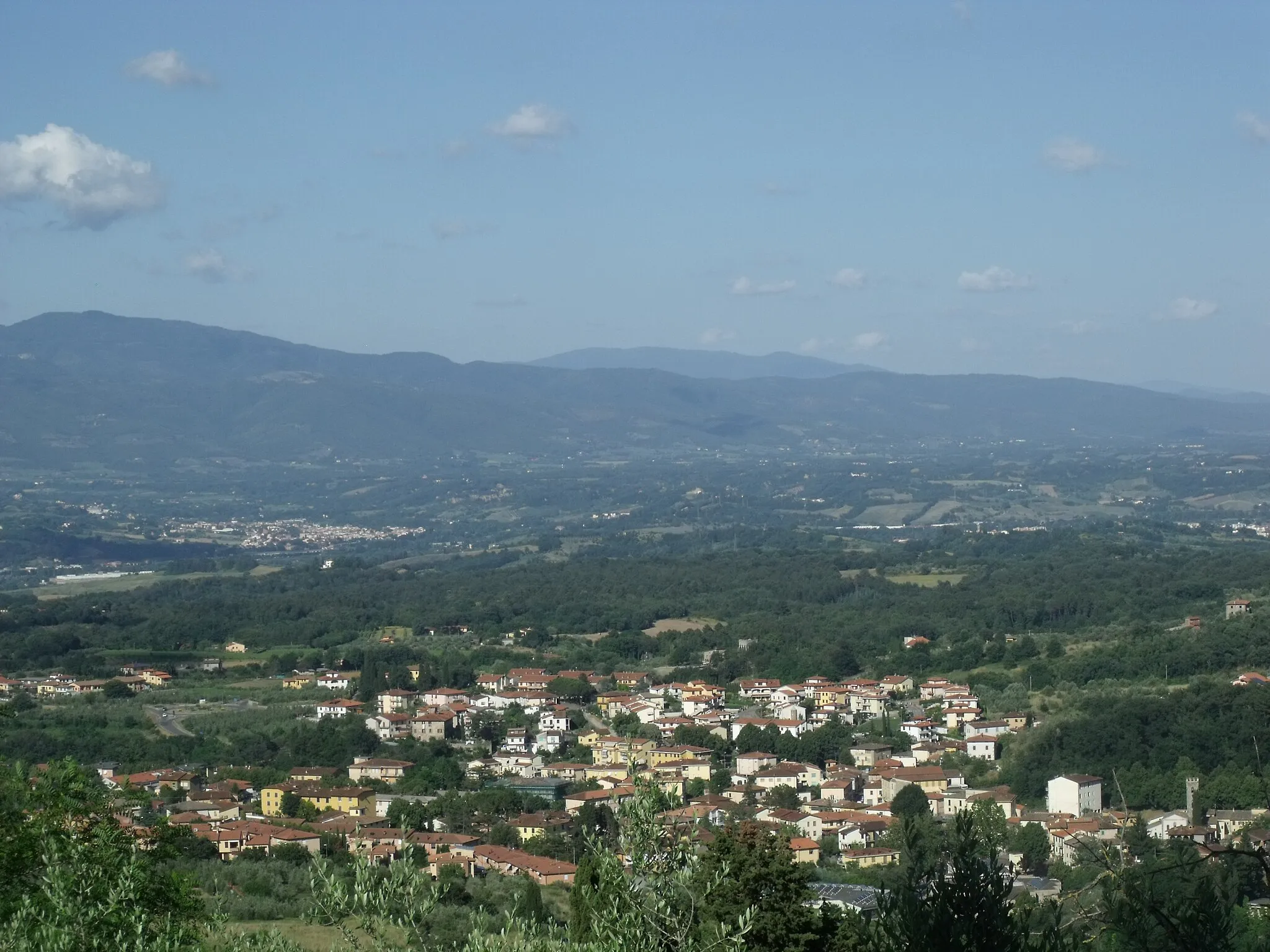 Photo showing: Panorama of Cavriglia, Valdarno, Province of Arezzo, Tuscany, Italy