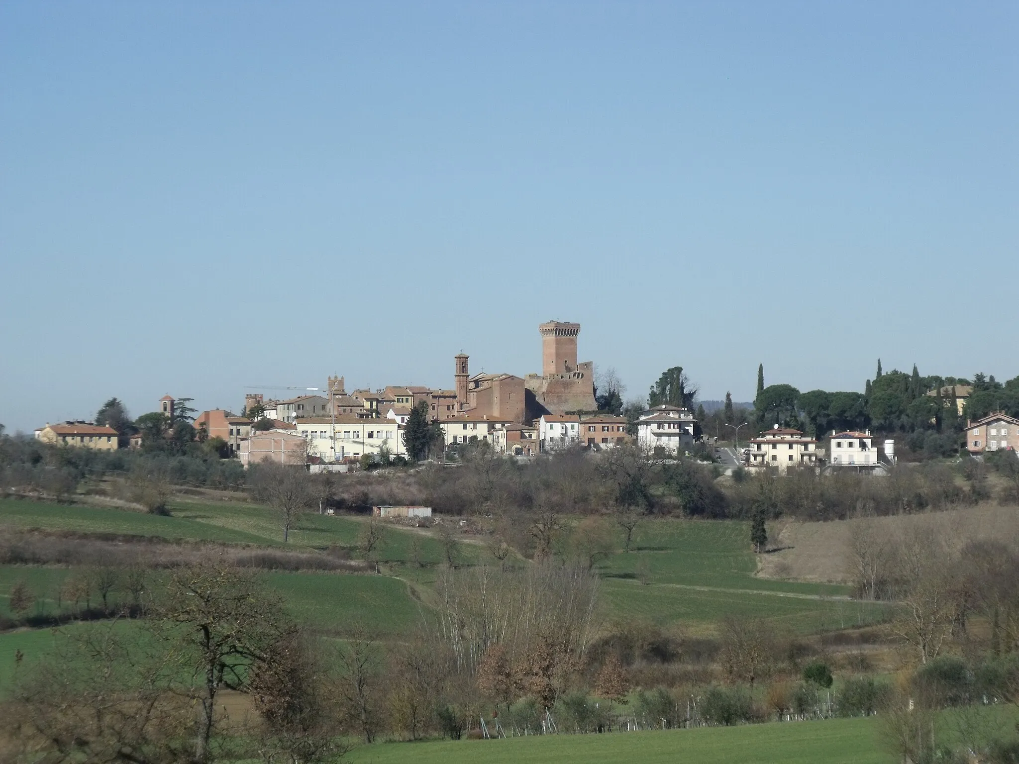 Photo showing: Panorama of Marciano della Chiana, Valdichiana, Province of Arezzo, Tuscany, Italy
