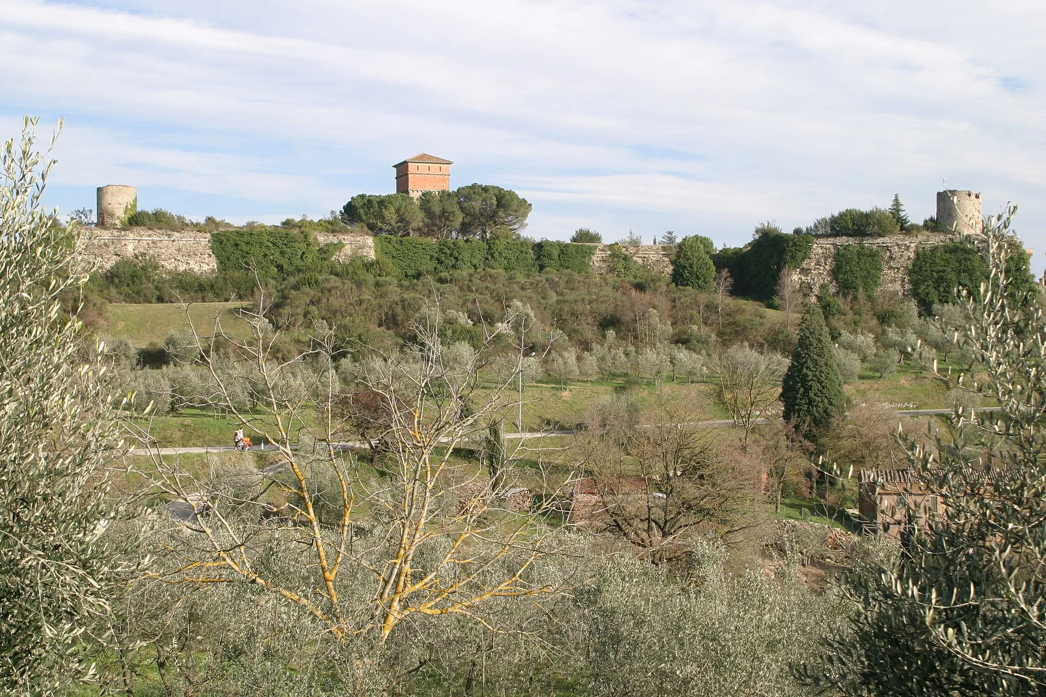 Photo showing: Lucignano castle, from the cemetery