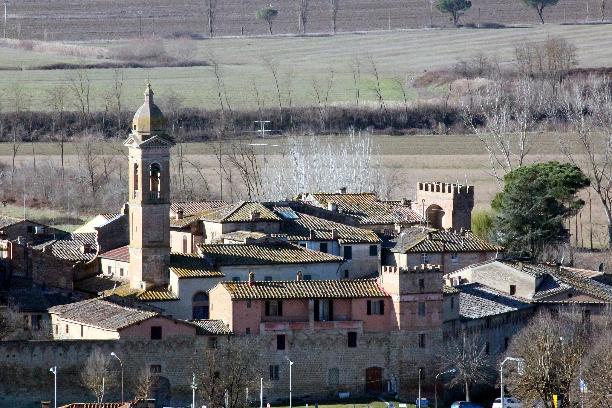 Photo showing: Panorama of Buonconvento, Province of Siena, Tuscany, Italy