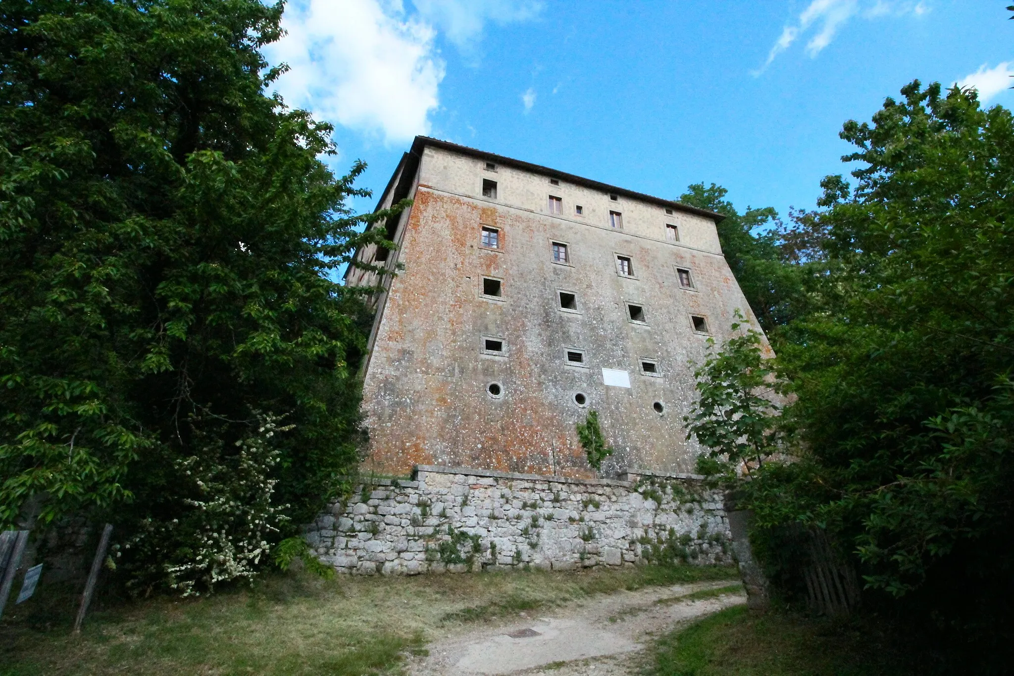 Photo showing: Palazzo Cervini, Contea del Vivo (Eremo del Vivo), Vivo d'Orcia, hamlet of Castiglione d'Orcia, Province of Siena, Tuscany, Italy