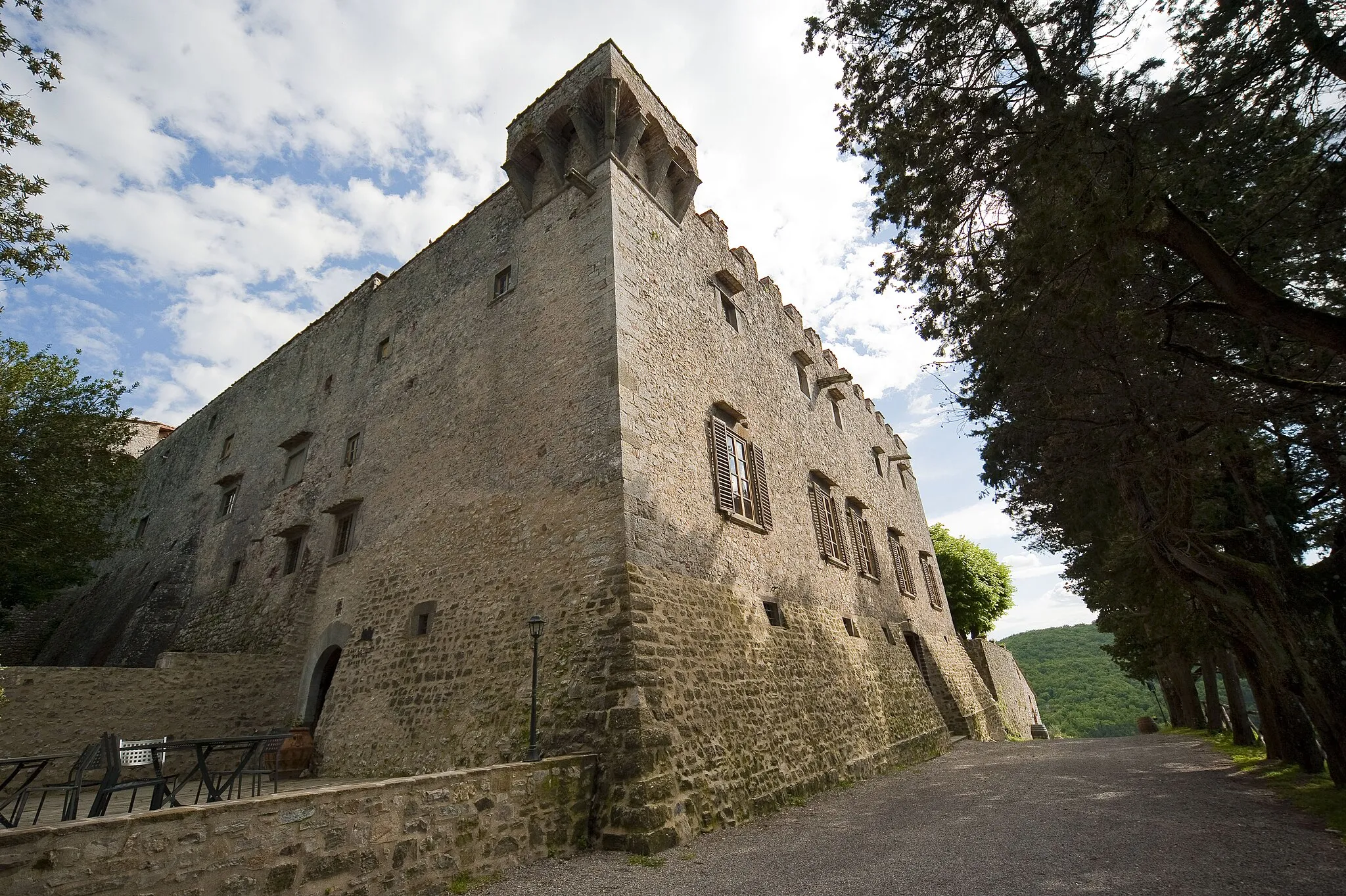 Photo showing: Castello di Meleto, fronte posteriore  -  Gaiole in Chianti