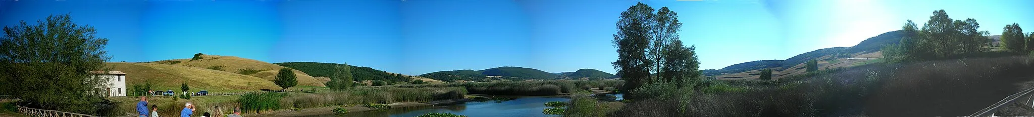 Photo showing: panorama of the swamp of Colfiorito, Foligno, Perugia, Umbria, Italy