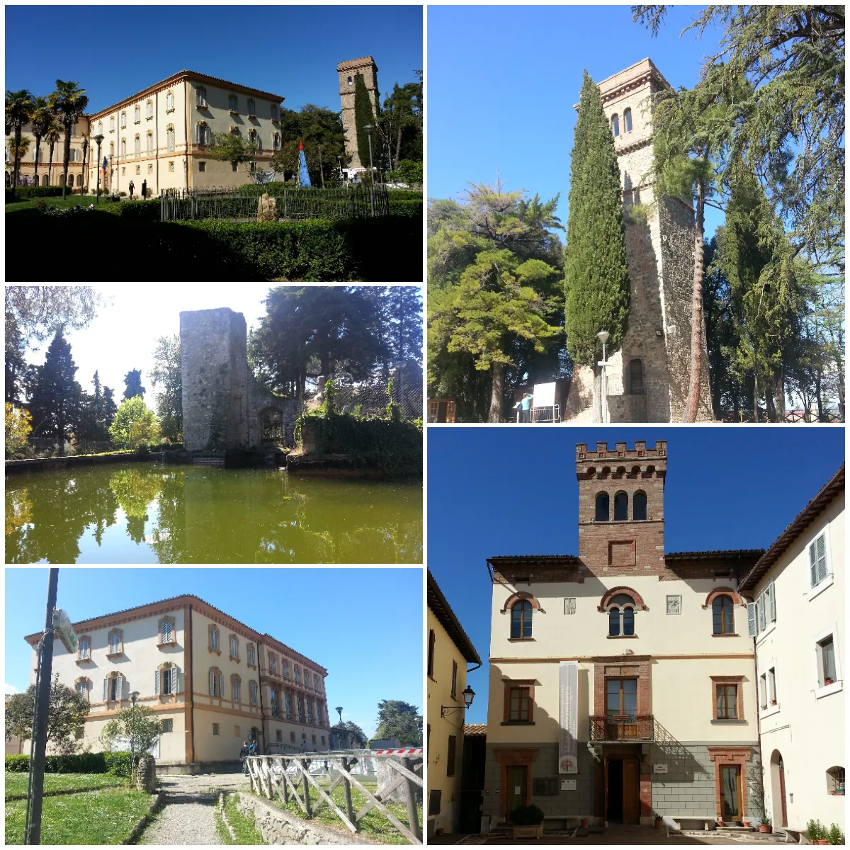 Photo showing: Palazzo comunale, stagno medievale, torre, museo cittadino