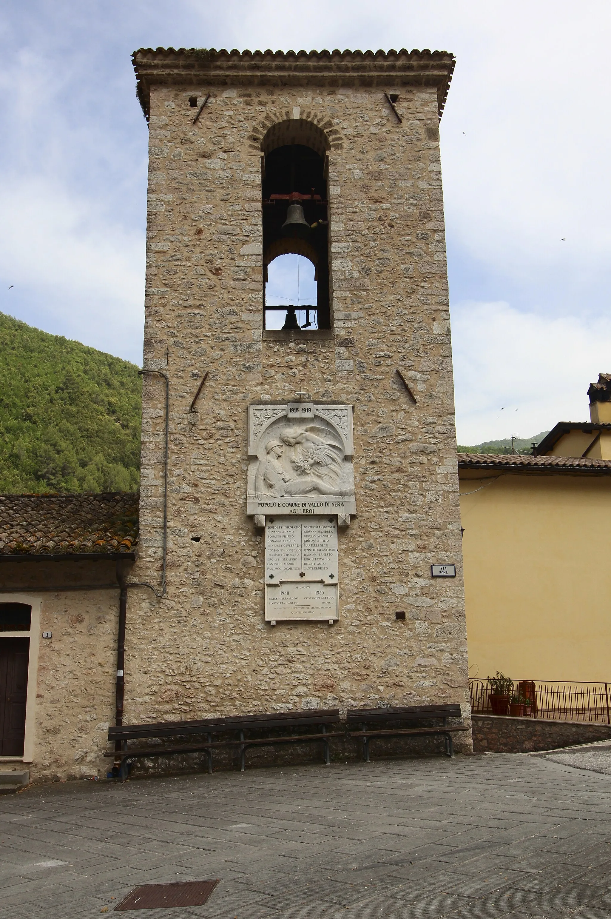 Photo showing: Church San Sebastiano, Piedipaterno, hamlet of Vallo di Nera, Umbria, Italy