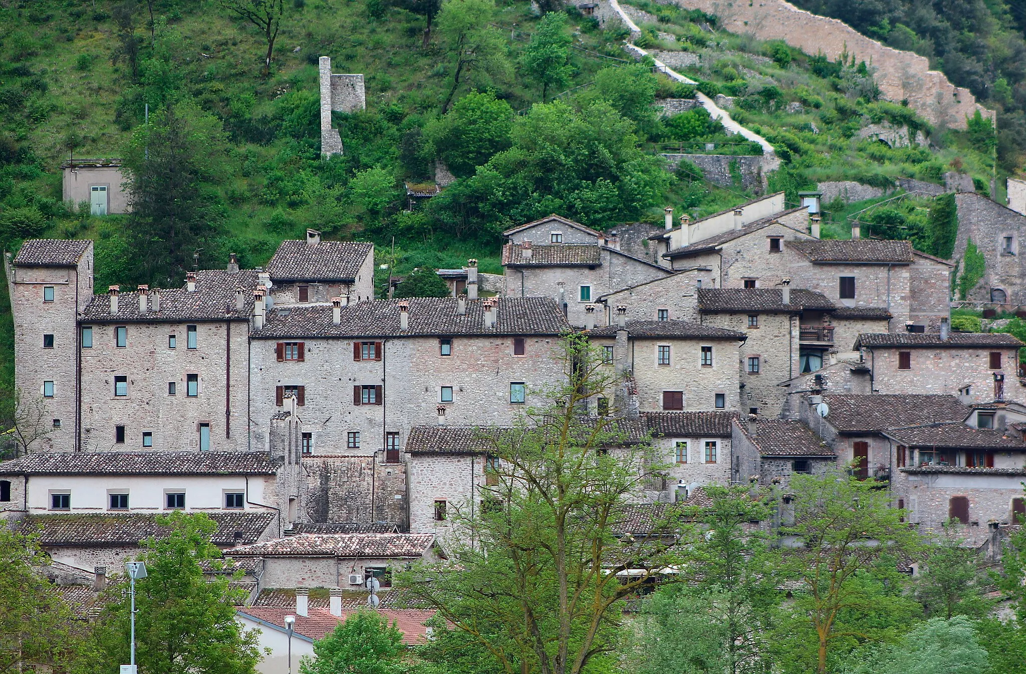 Photo showing: Panorama of Scheggino, Province of Perugia, Umbria, Italy