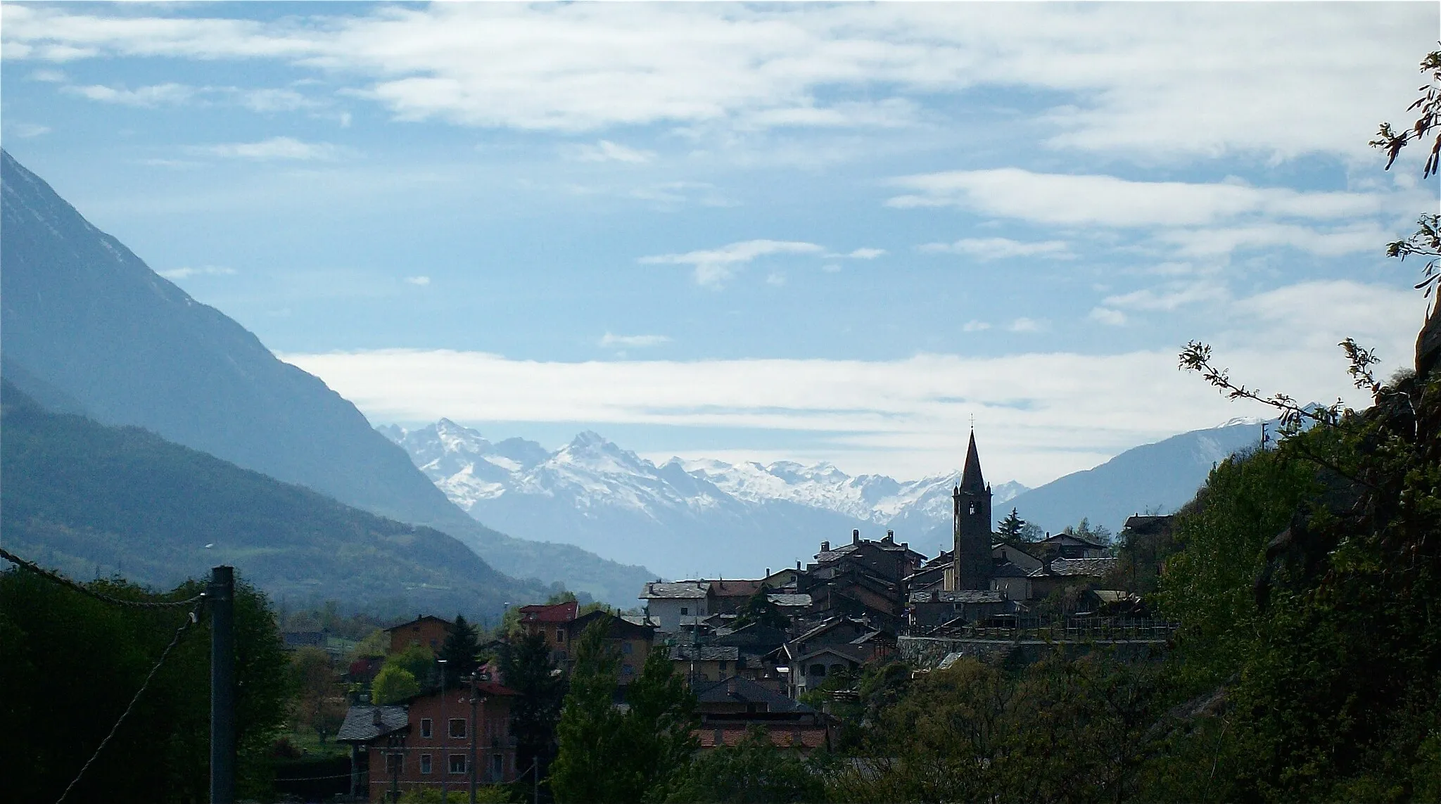 Photo showing: Vista di Chambave da Est