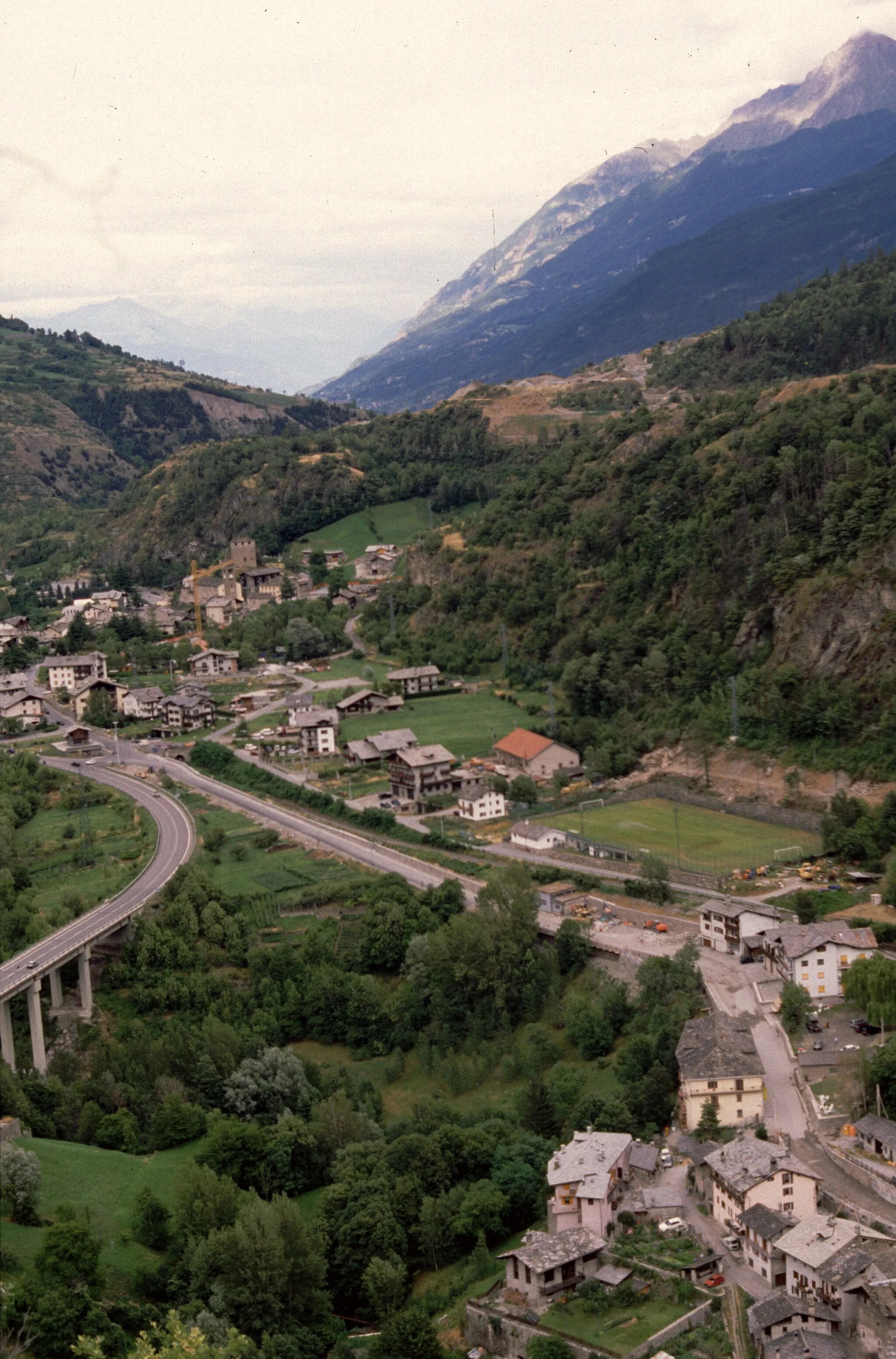 Photo showing: View from the church, Leverogne, Arvier, Aosta Valley, Italy