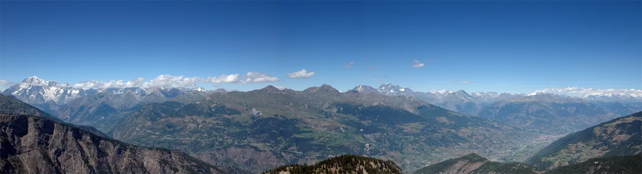 Photo showing: Panorama dal M.Paillasse, Rhemes Saint Georges