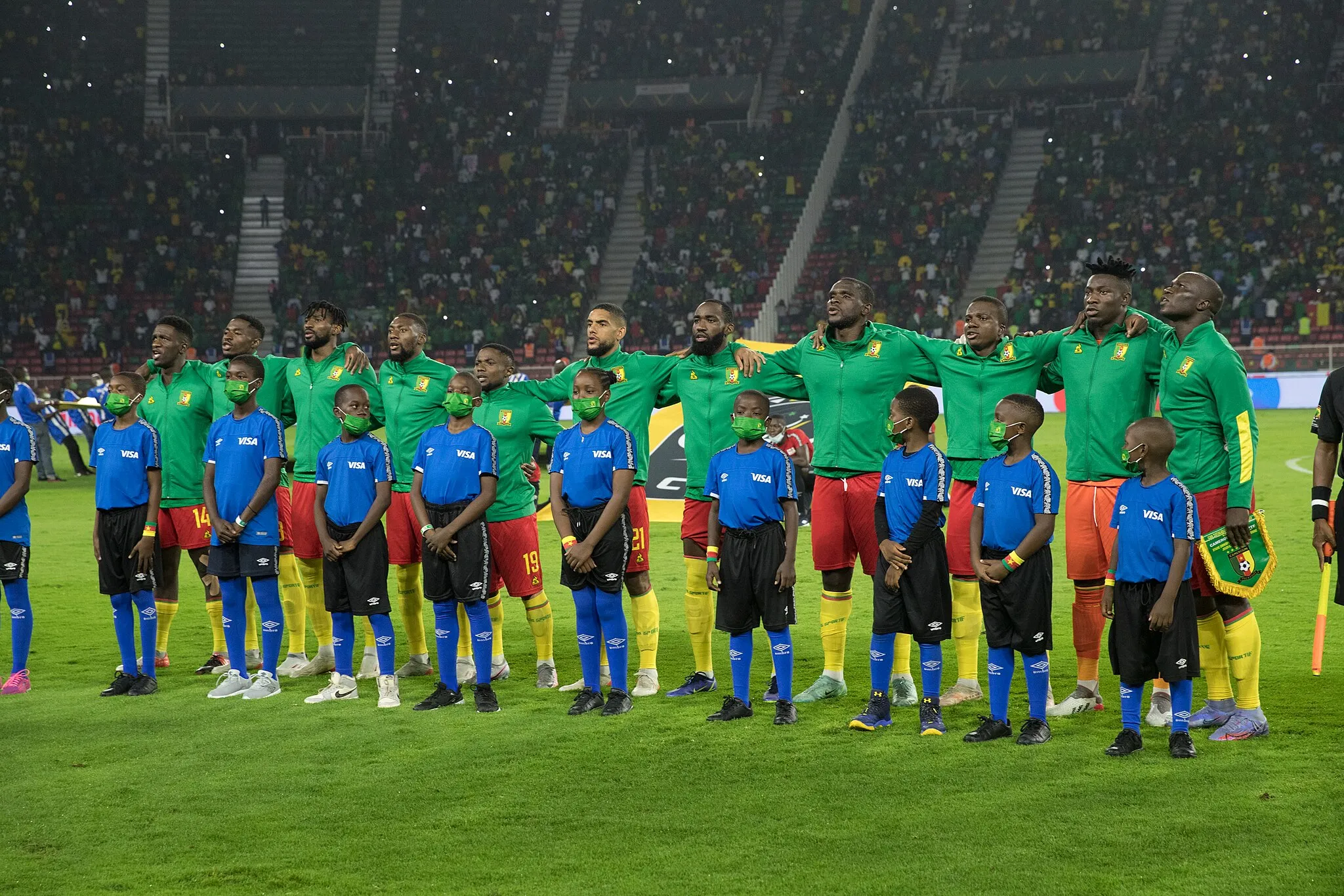 Photo showing: CAN TotalEnergies 2021, match de demi-fianale opposant le Camerounà l'Egypte au stade Olembe à Yaoundé. Match remporté par l'Egypte aux tirs aux buts
