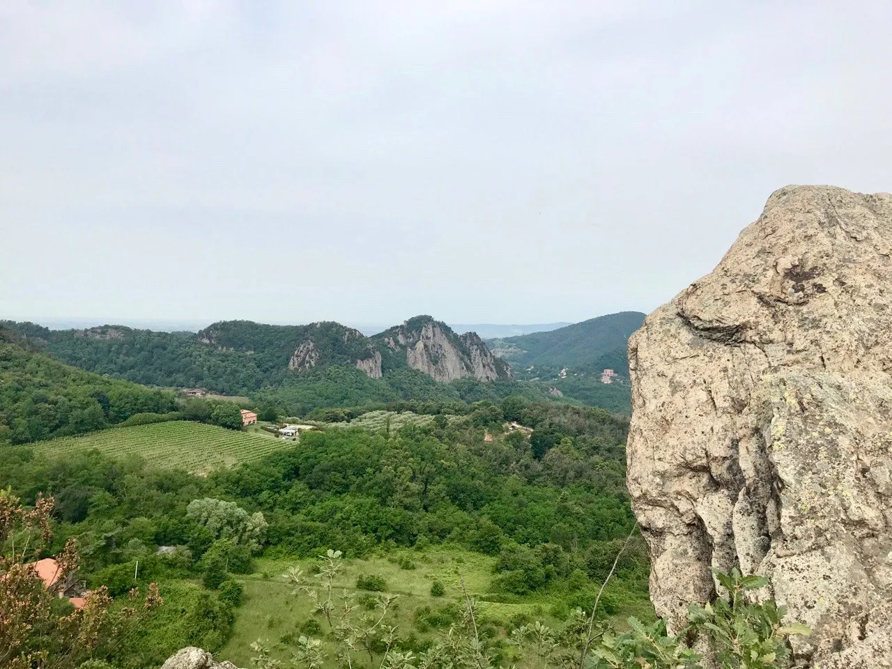 Photo showing: Paesaggio dalla cima del Monte Pirio. Visibile la parete di Rocca Pendice.