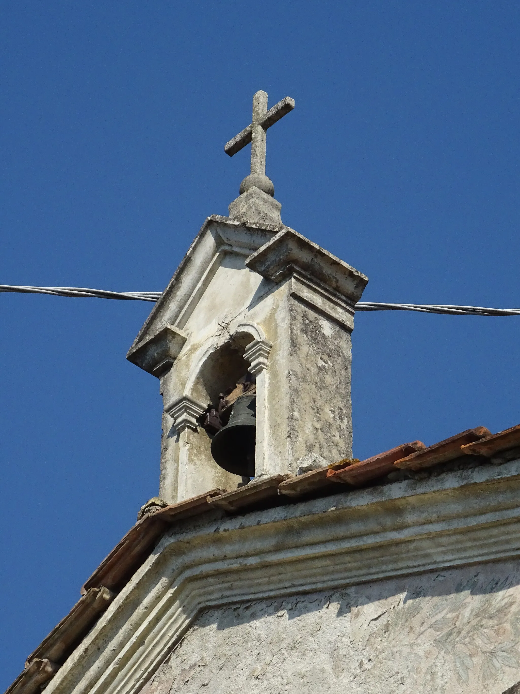 Photo showing: Boccino (Brenzone sul Garda, Veneto, Italy), Our Lady of Peace church - Bell gable