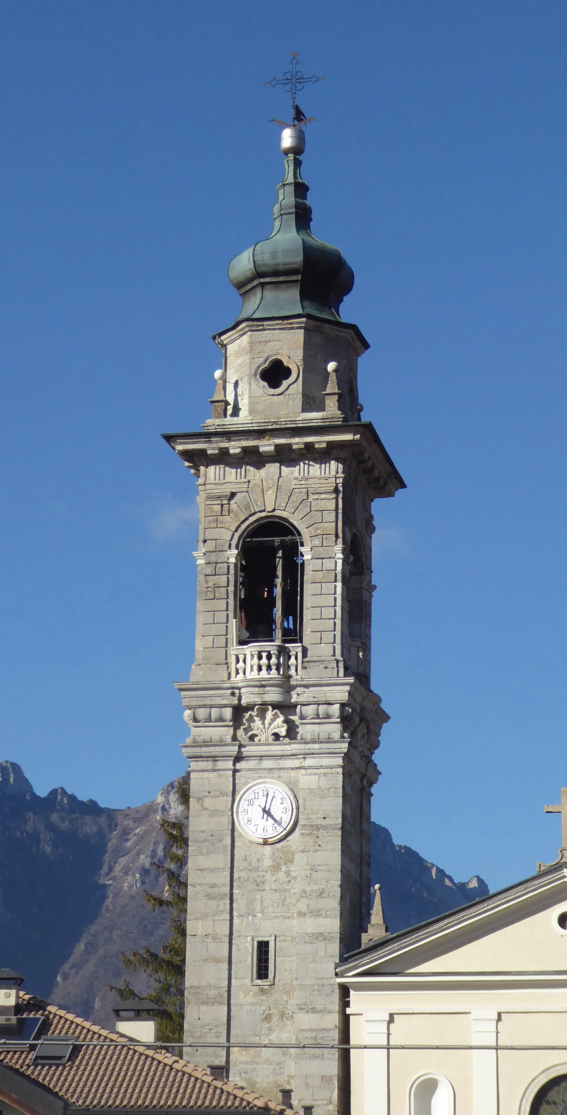 Photo showing: Parrocchia (Vallarsa, Trentino, Italy), Saint Vigilius church - Belltower