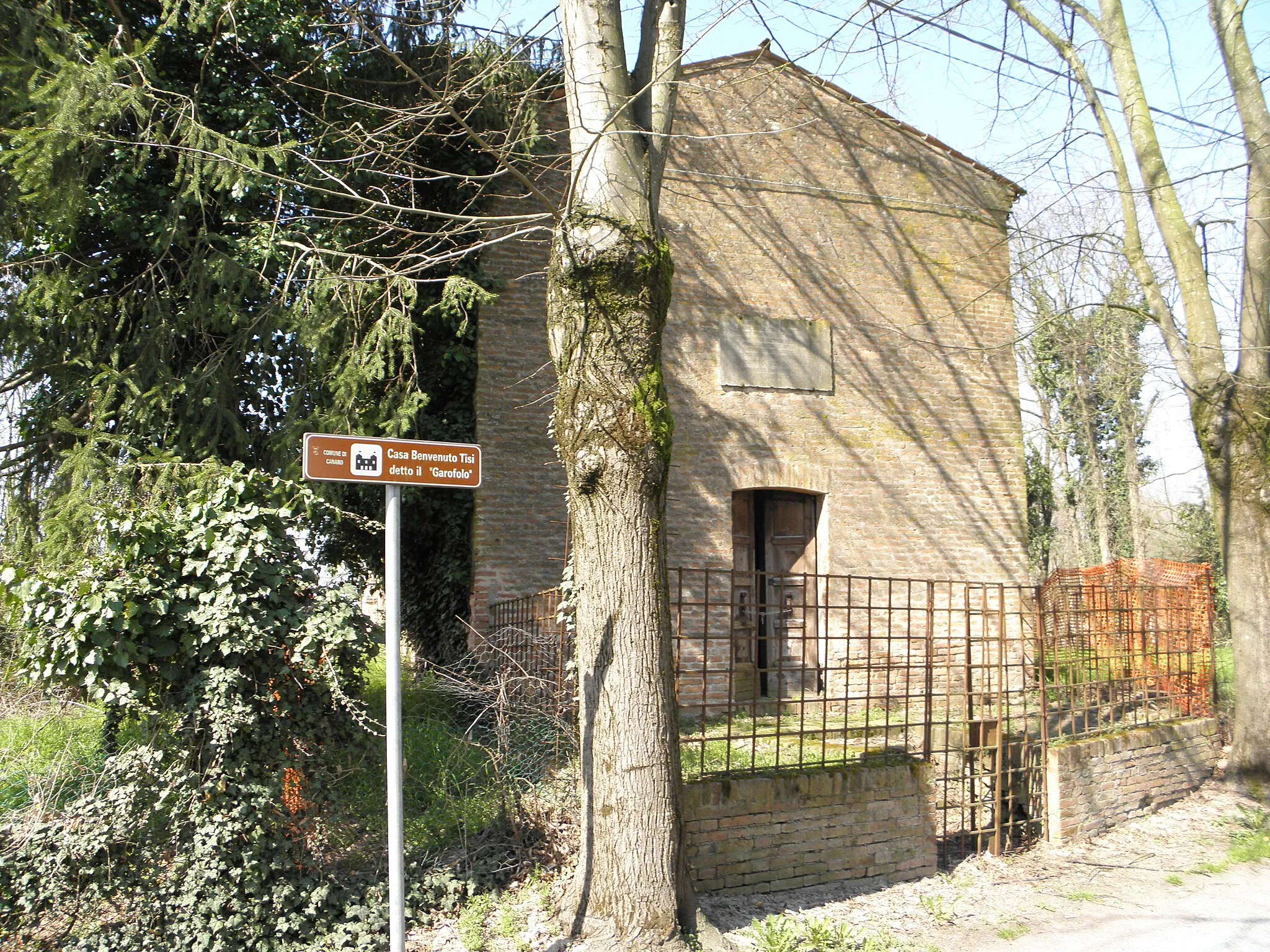 Photo showing: Garofolo, frazione di Canaro, provincia di Rovigo: abitazione attribuita a quella natia di Benvenuto Tisi, detto il Garofalo.