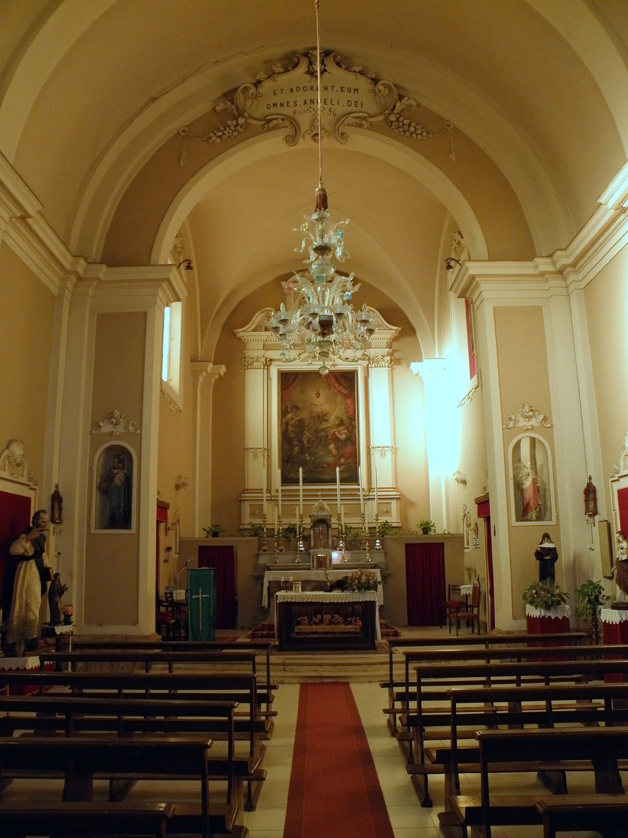 Photo showing: Spinazzino, frazione di Ferrara: vista dell'interno della chiesa del Sacro Cuore di Gesù.