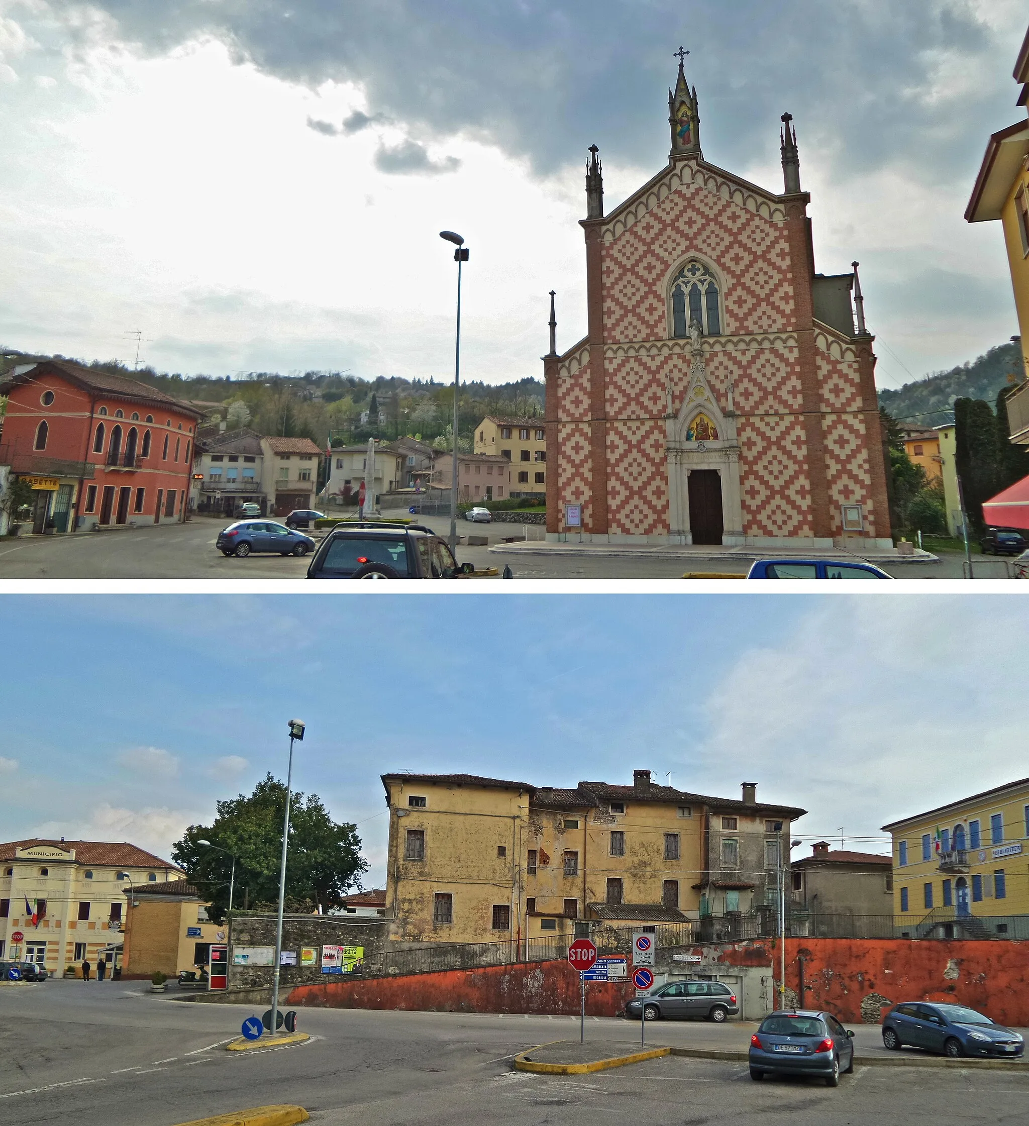 Photo showing: Collage su due foto di Brogliano