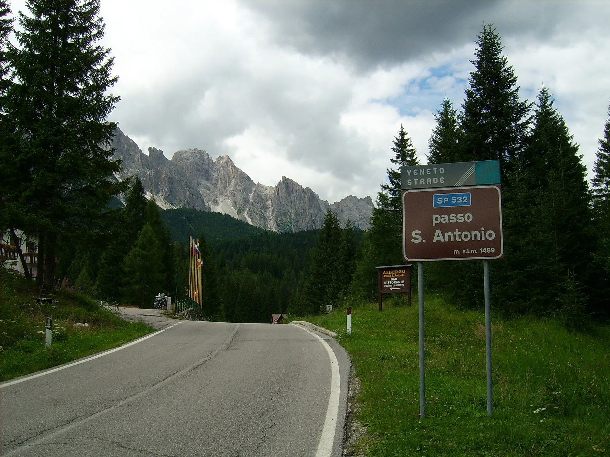 Photo showing: Passo San Antonio Blick auf das Wirtshaus in nördlicher Richtung.