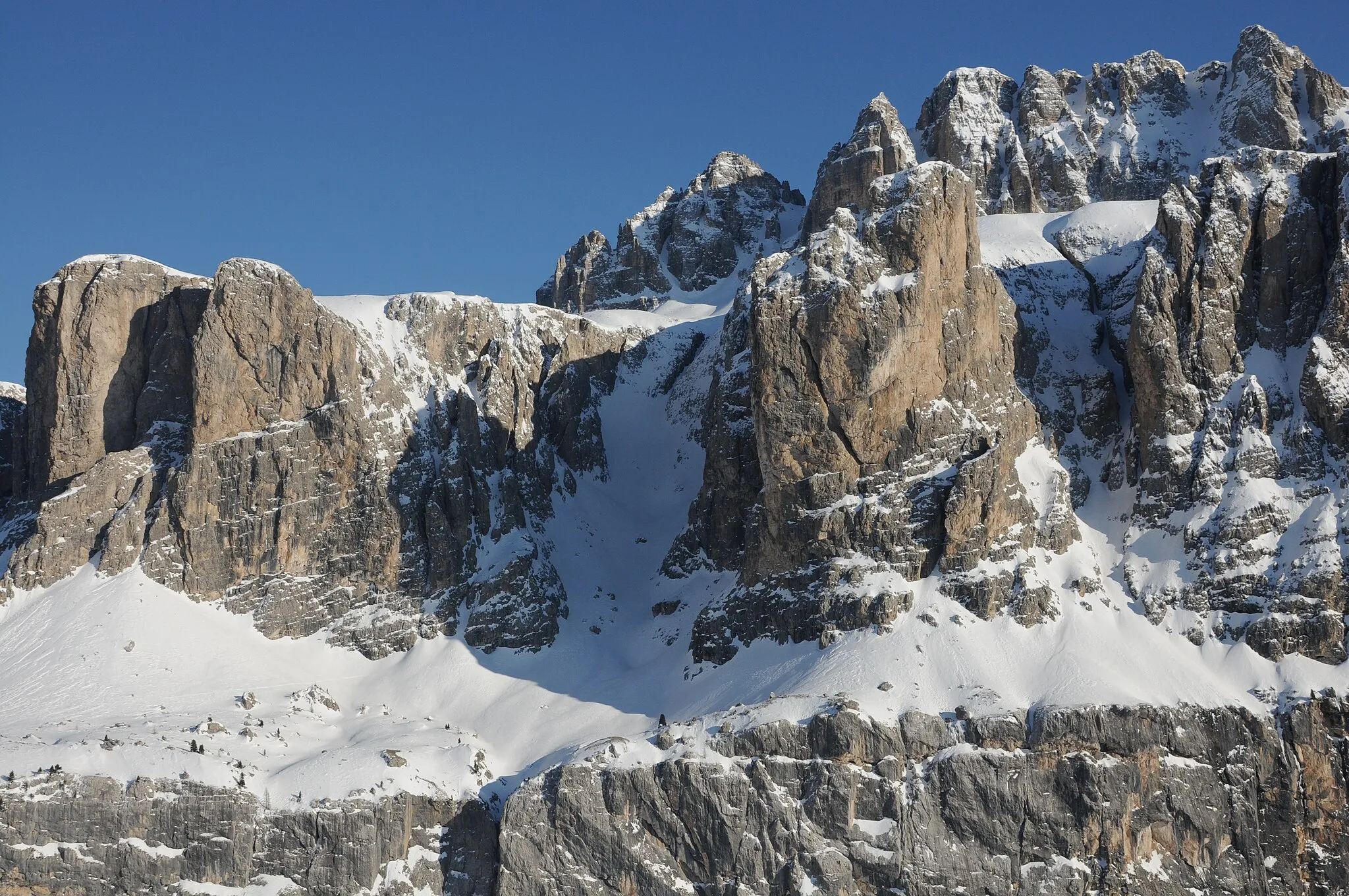 Photo showing: "Schiefer Tod", Murfreidspitze  in the Sella Group, Dolomites - South Tyrol